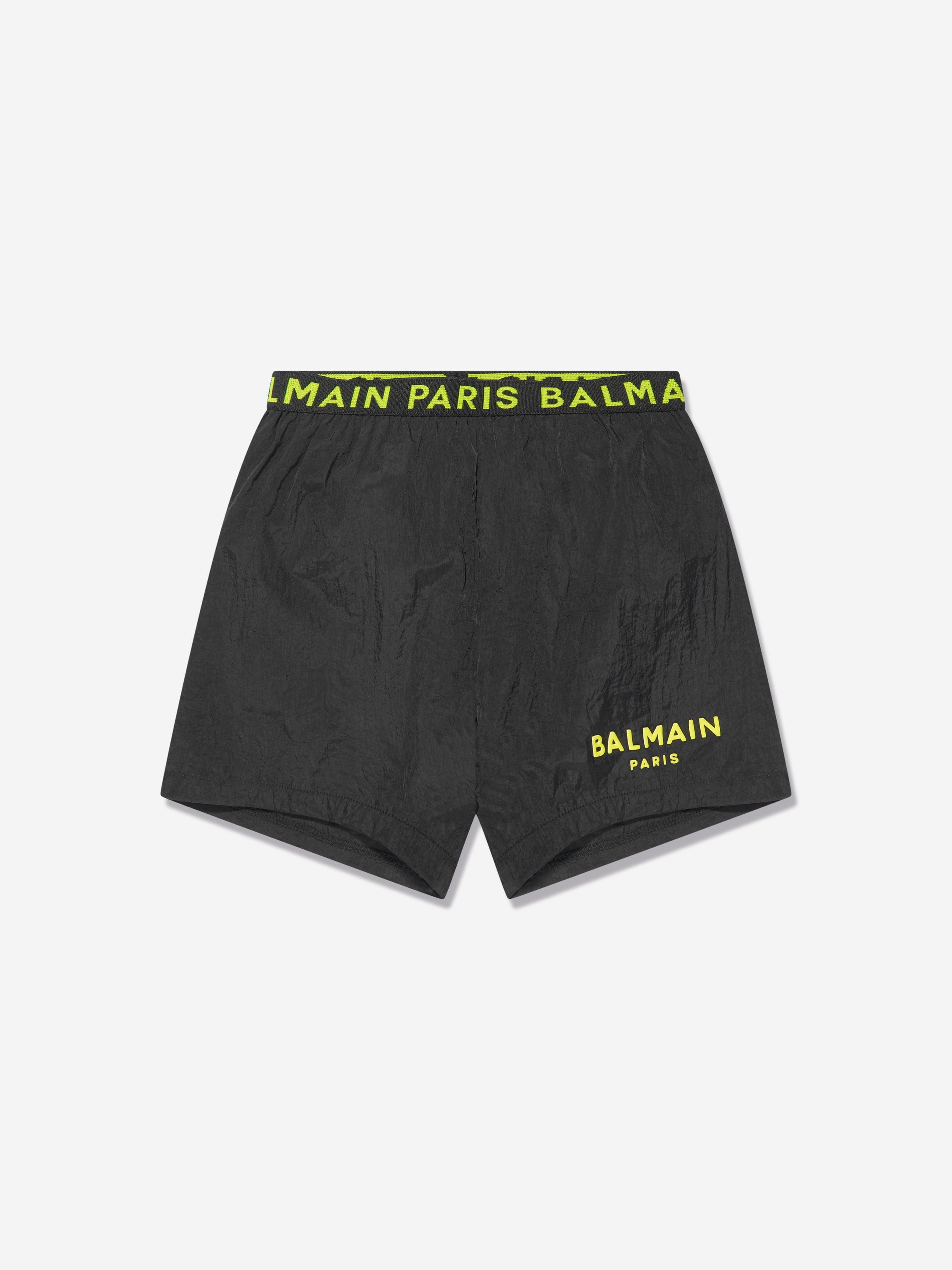 Balmain Boys Logo Swim Shorts in Black