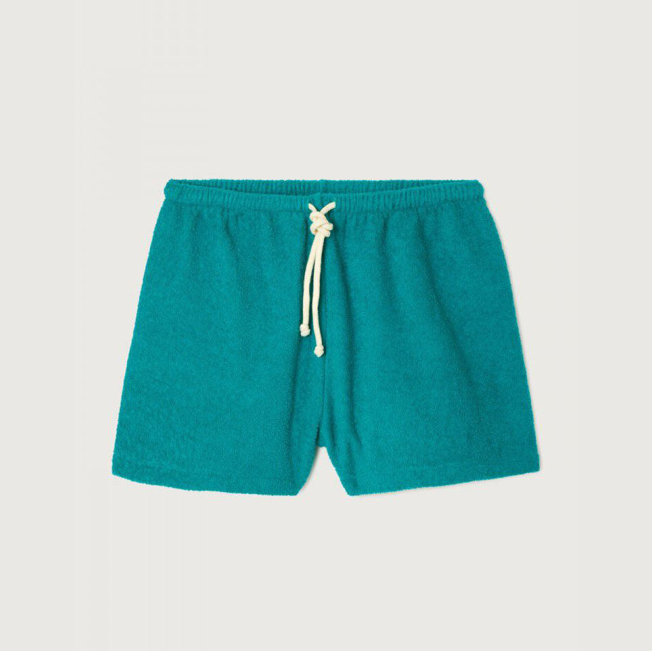 Women Green Cotton Shorts