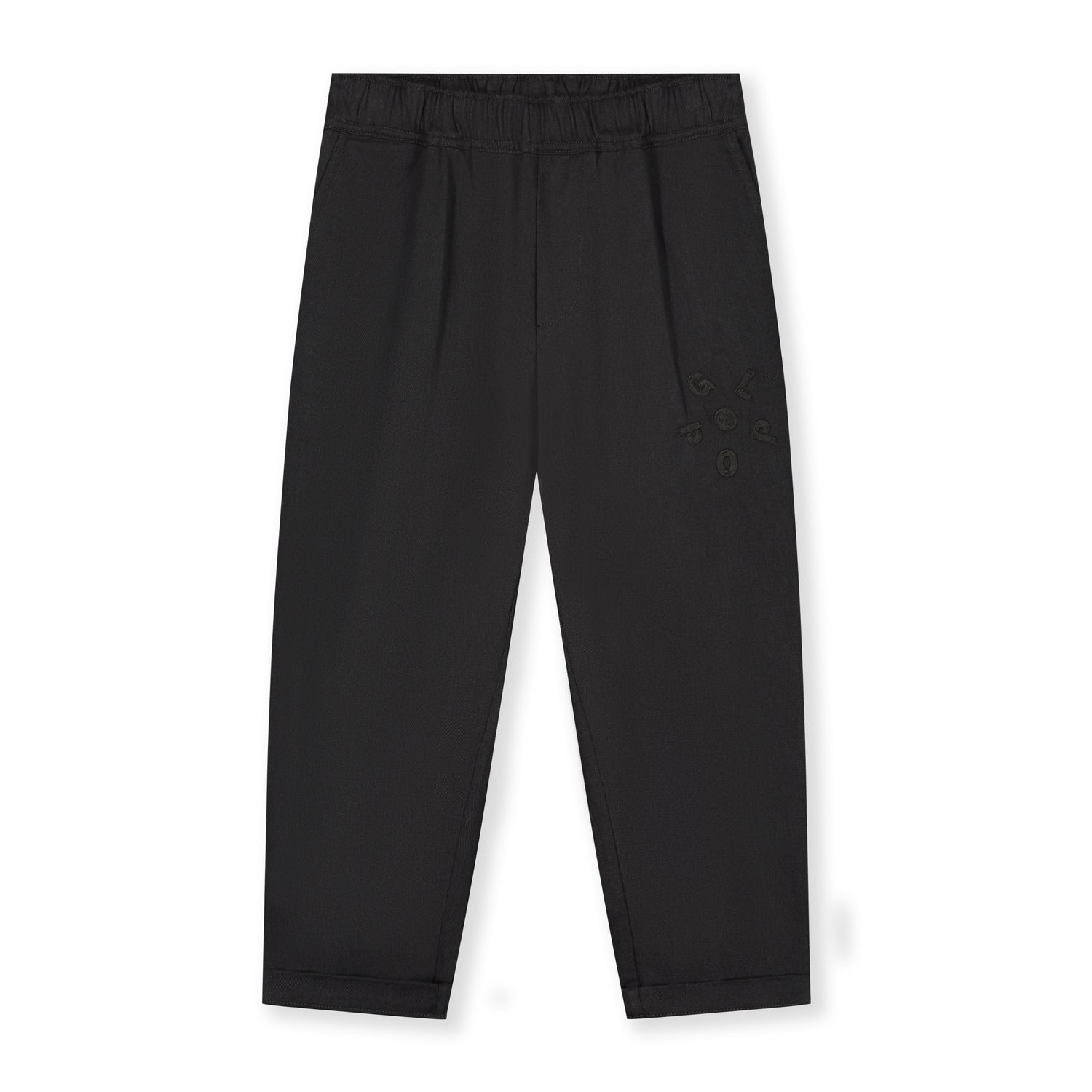 Boys & Girls Black Cotton Trousers