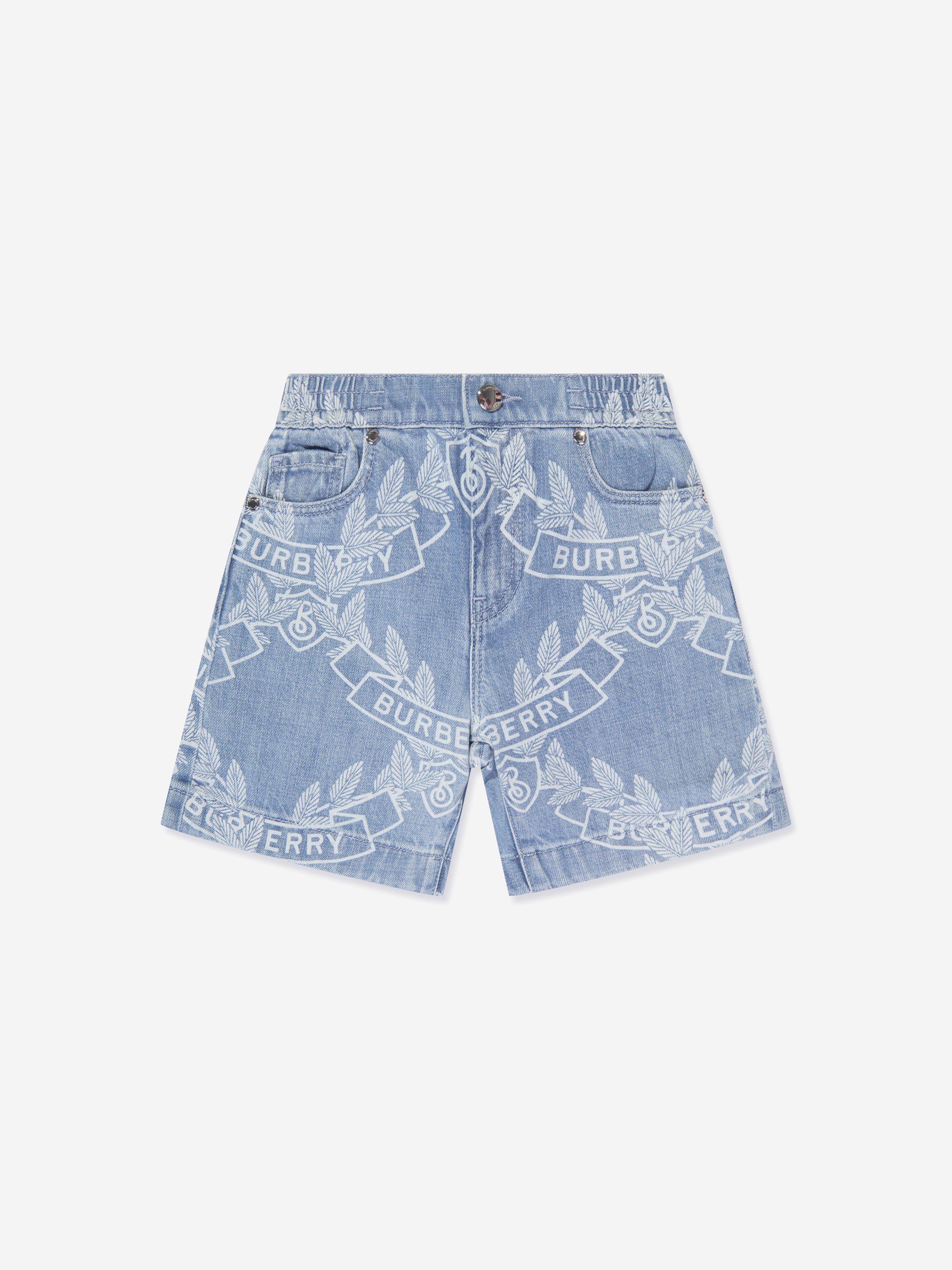 Boys Castiel Crest Shorts in Blue