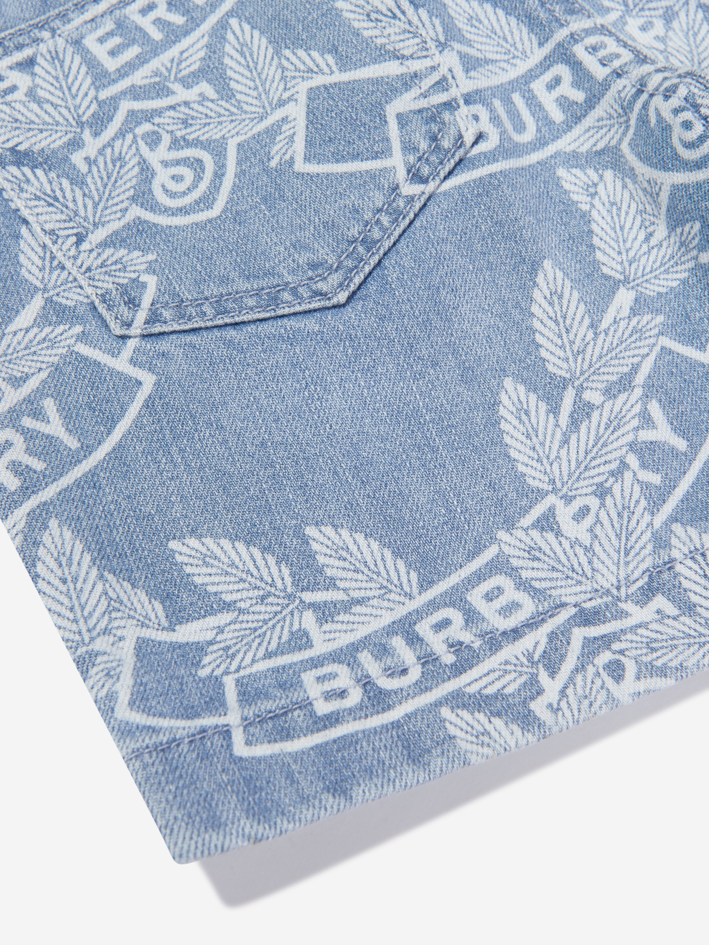 Boys Castiel Crest Shorts in Blue