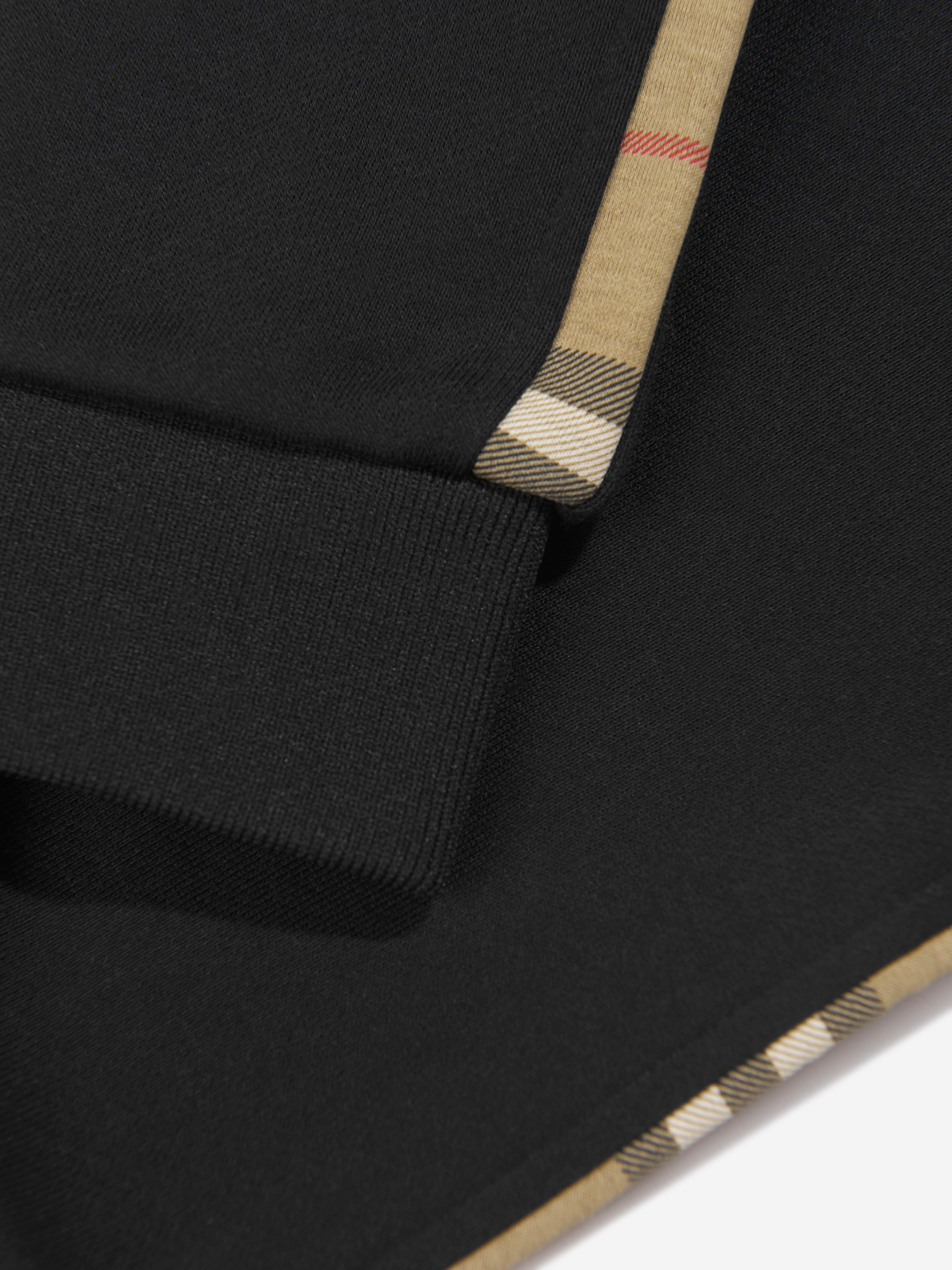 Boys Nolen Check Insert Joggers in Black