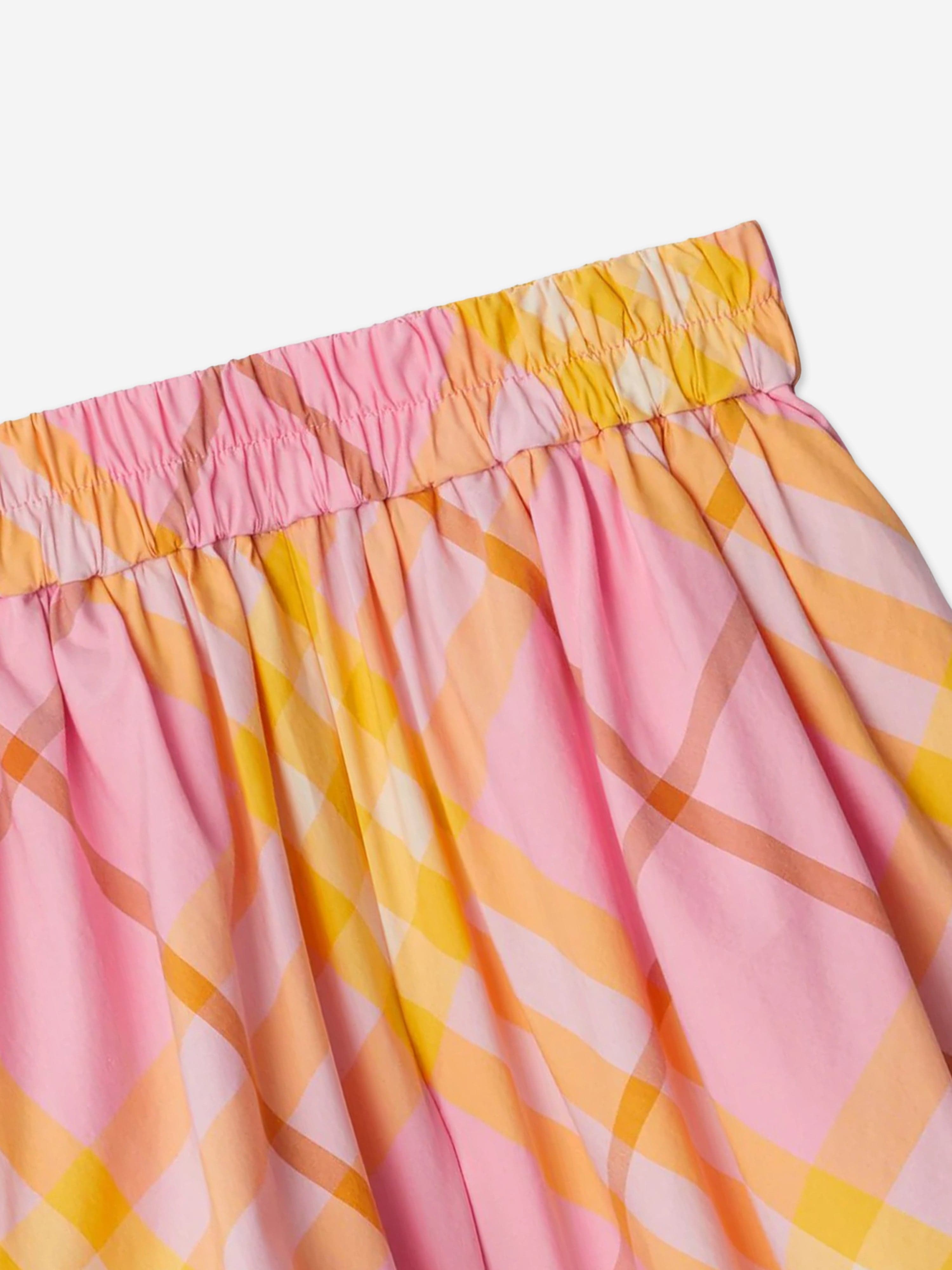 Burberry Girls Marcy Check Shorts in Pink