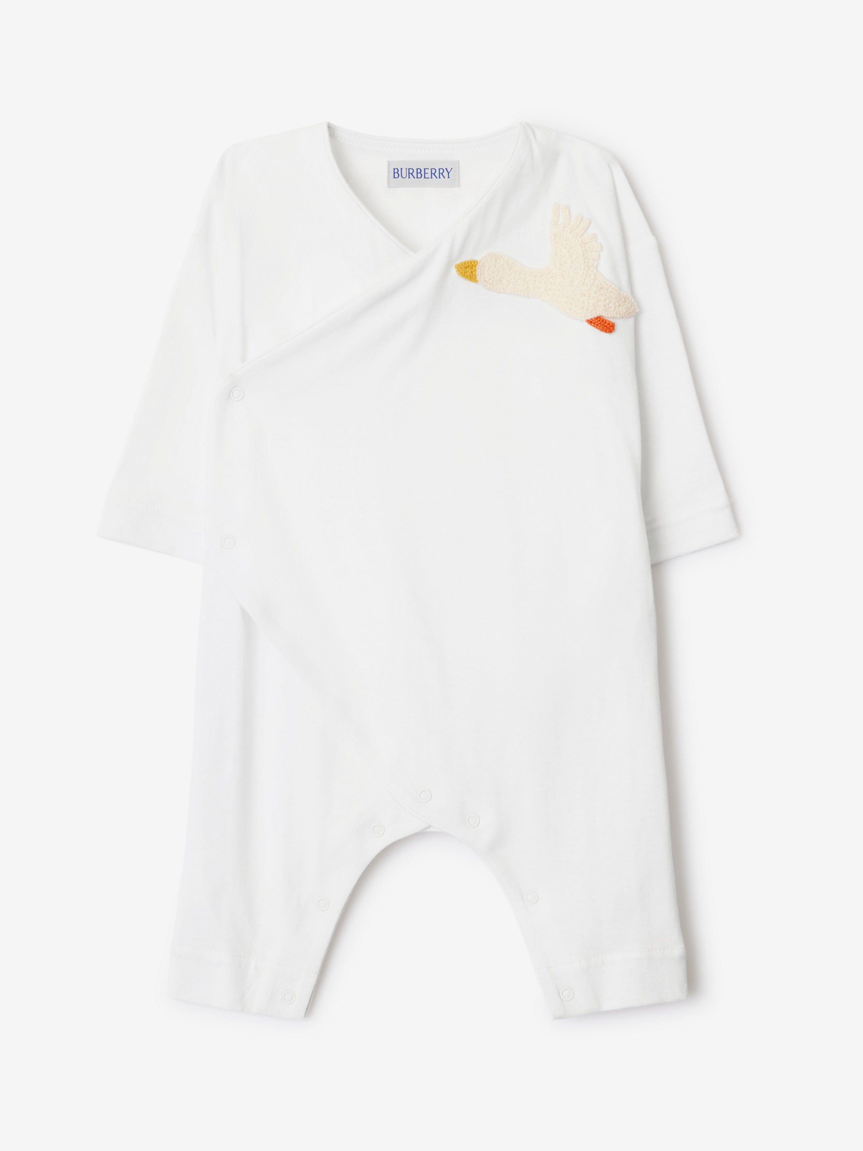 Baby Rizzo Duck Babygrow in White
