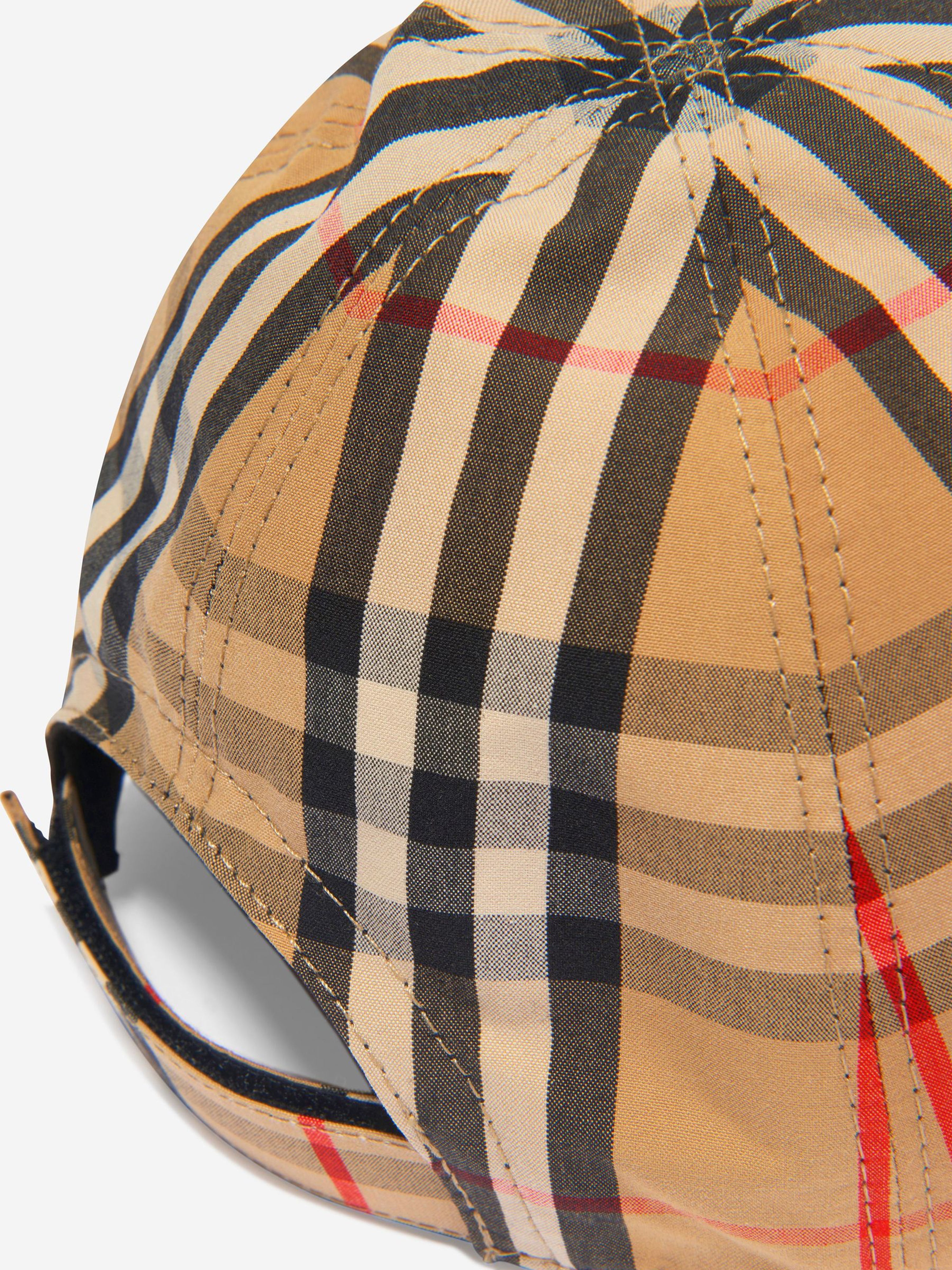 Burberry Beige Check Cotton Cap