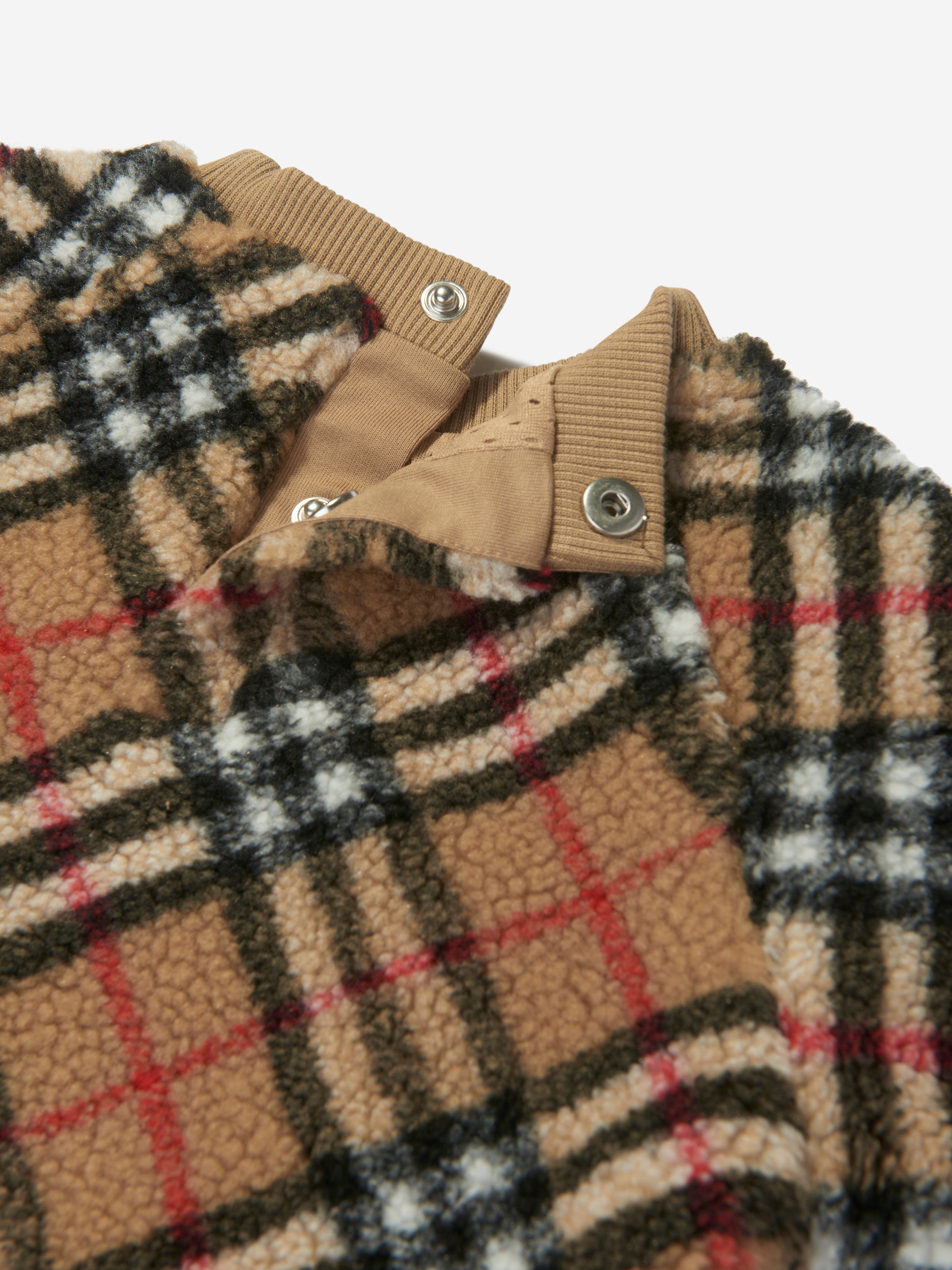 Baby Check Mini Lora Sweatshirt in Beige