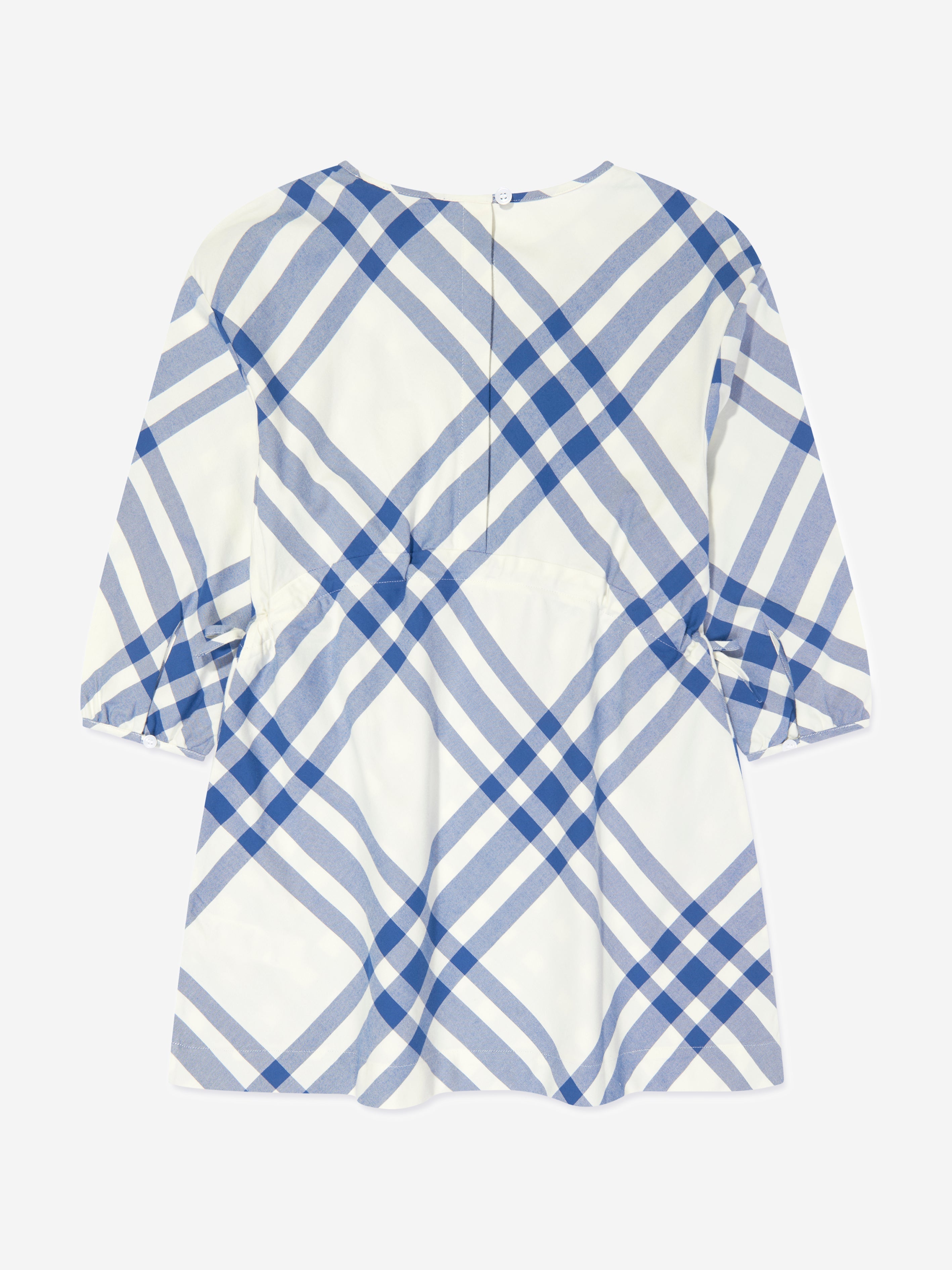 Girls Check Trevelle Dress in White
