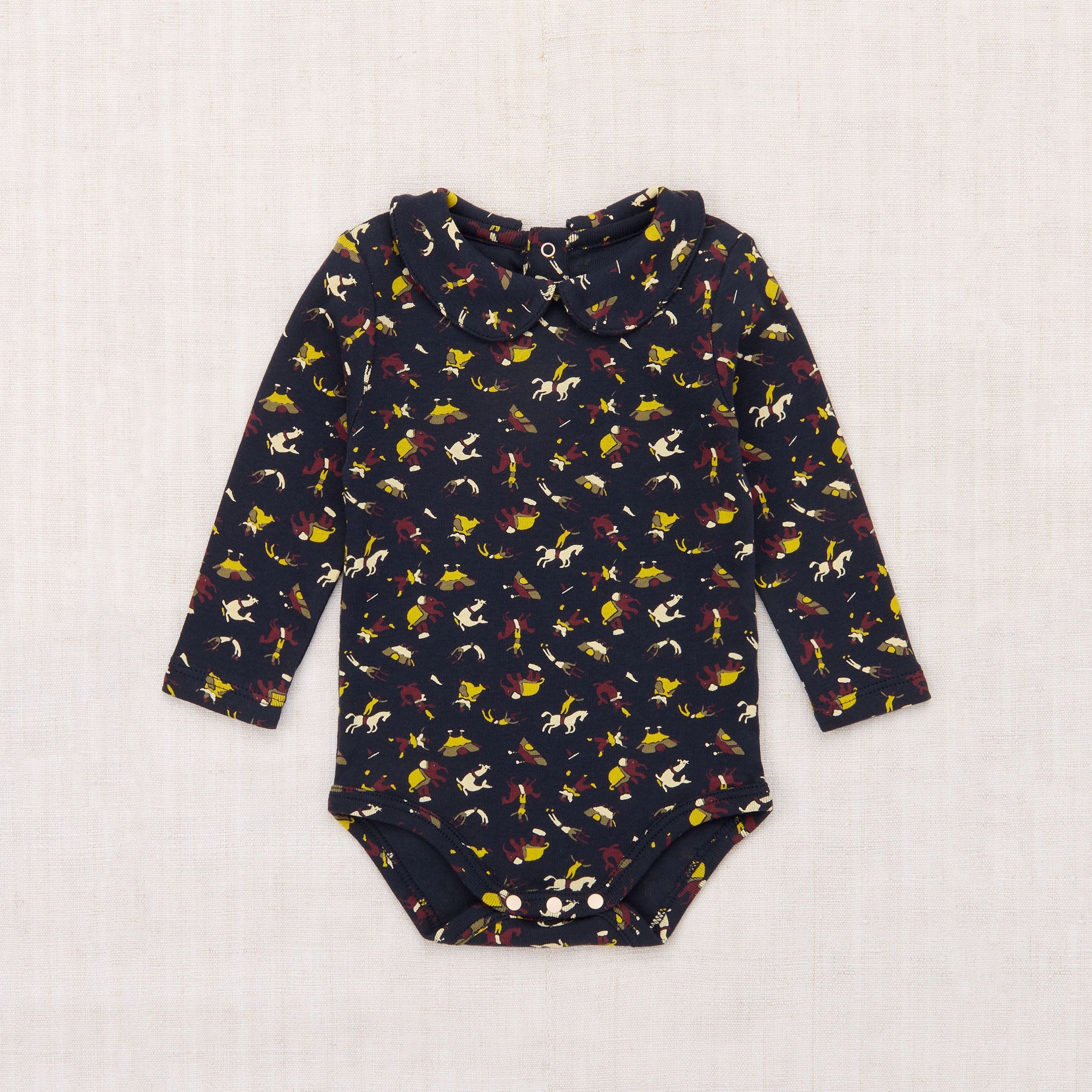Baby Boys & Girls Navy Printed Cotton Babysuit