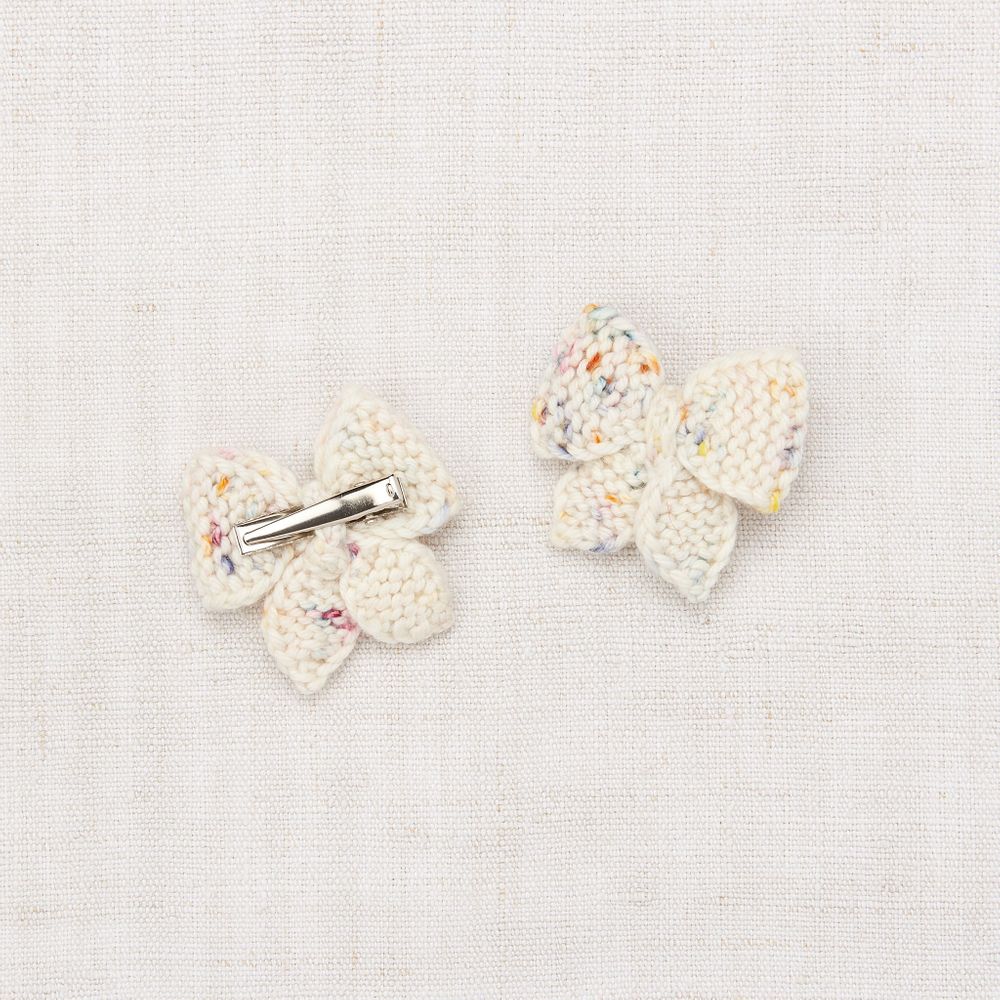 Girls White Bow Hair Clips