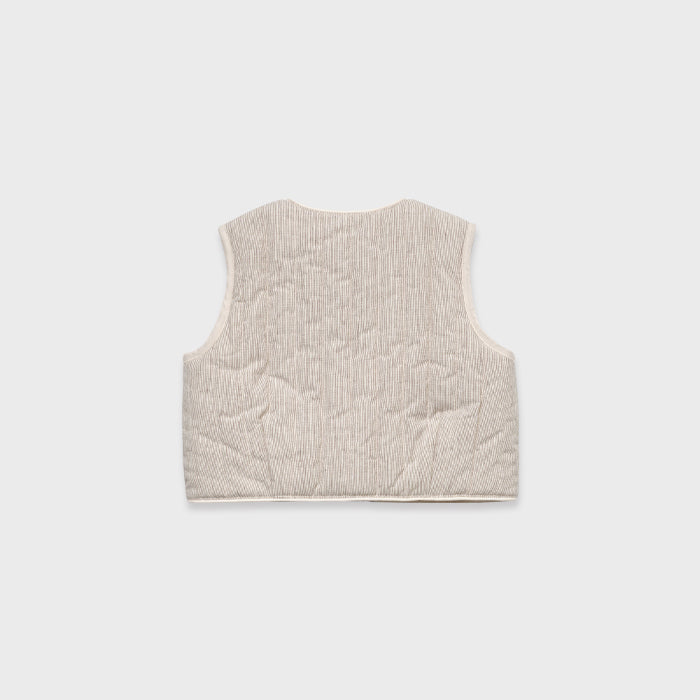 Gilet matelassé crème pour bébé fille