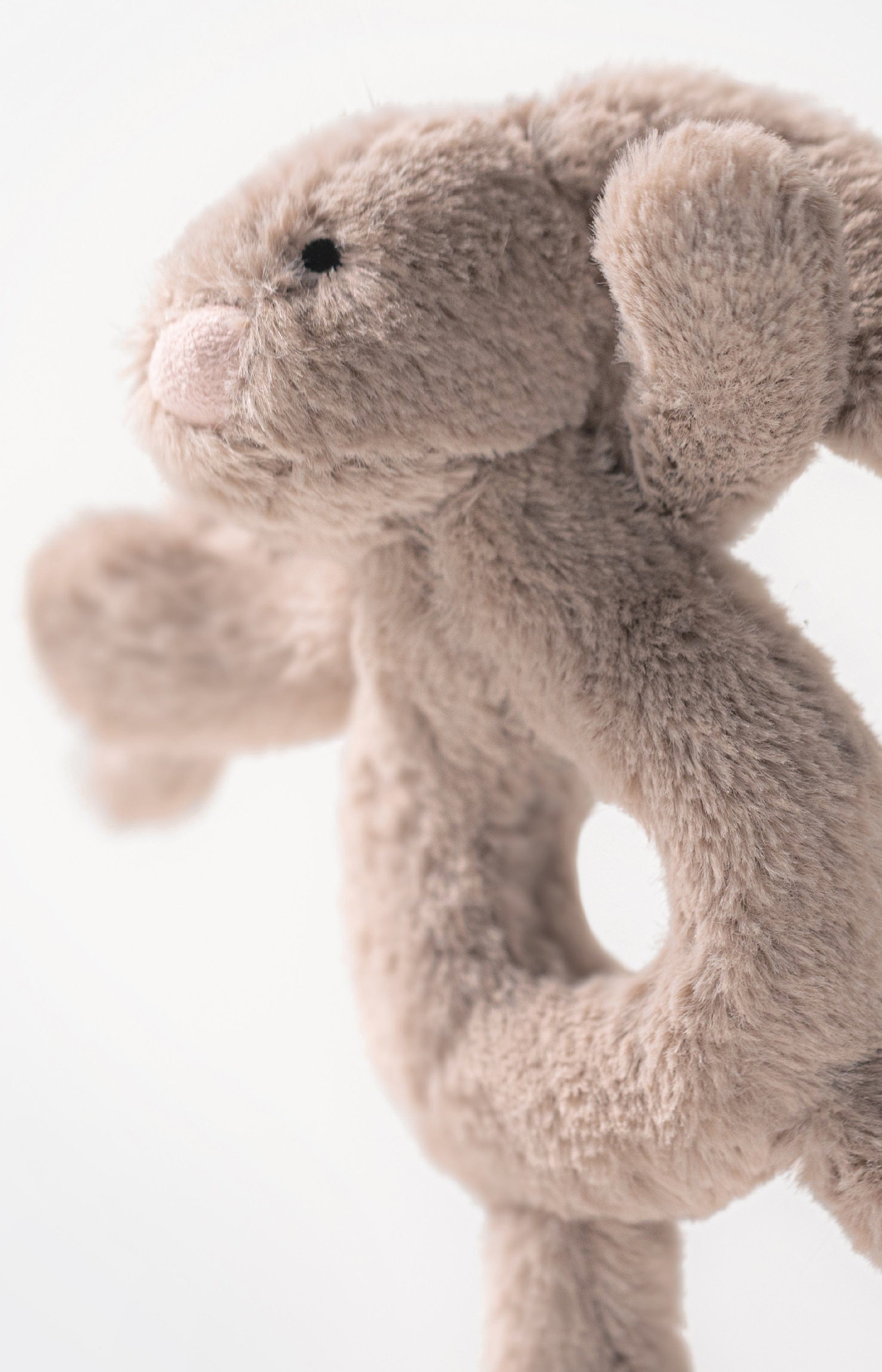 Bashful Beige Bunny Ring Rattle in Beige (18 CM)