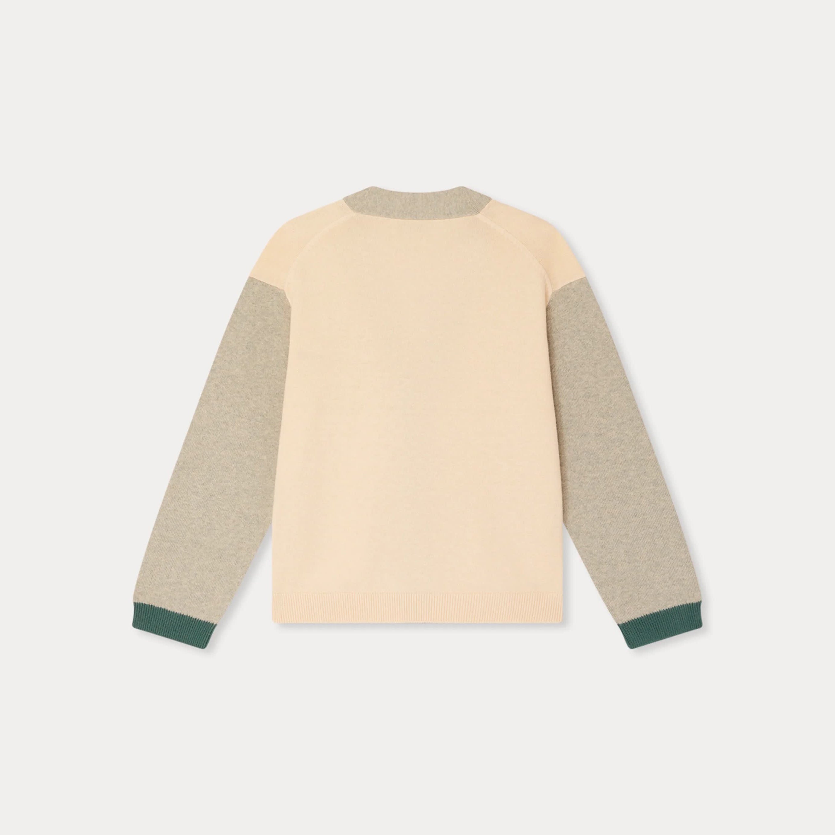 Boys Ivory Knit Cotton Cardigan