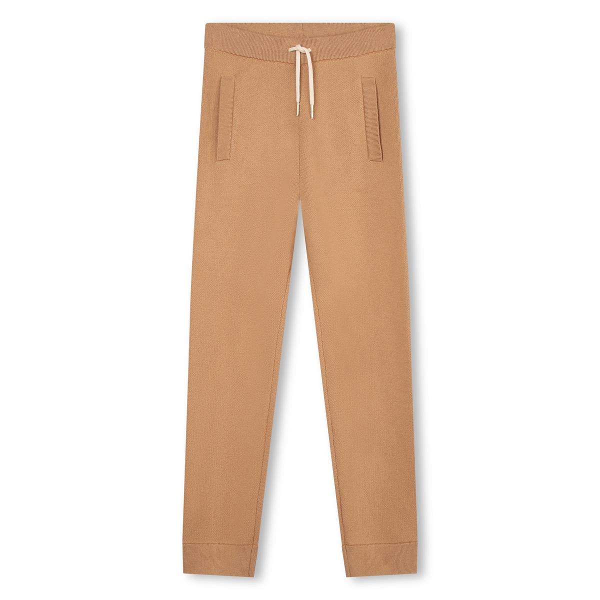 Girls Beige Cotton Trousers