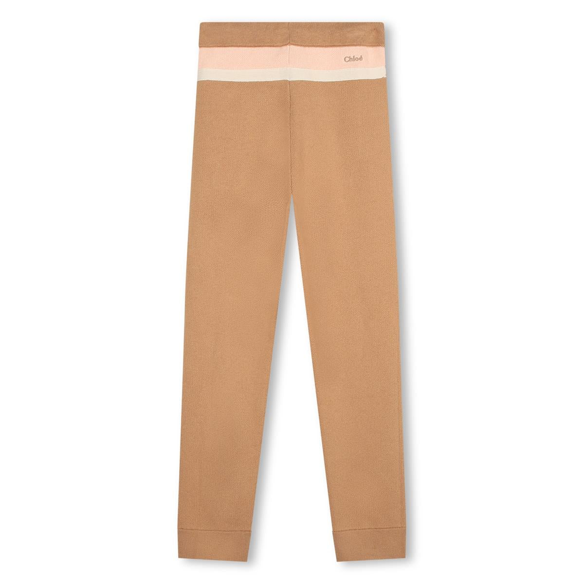 Girls Beige Cotton Trousers