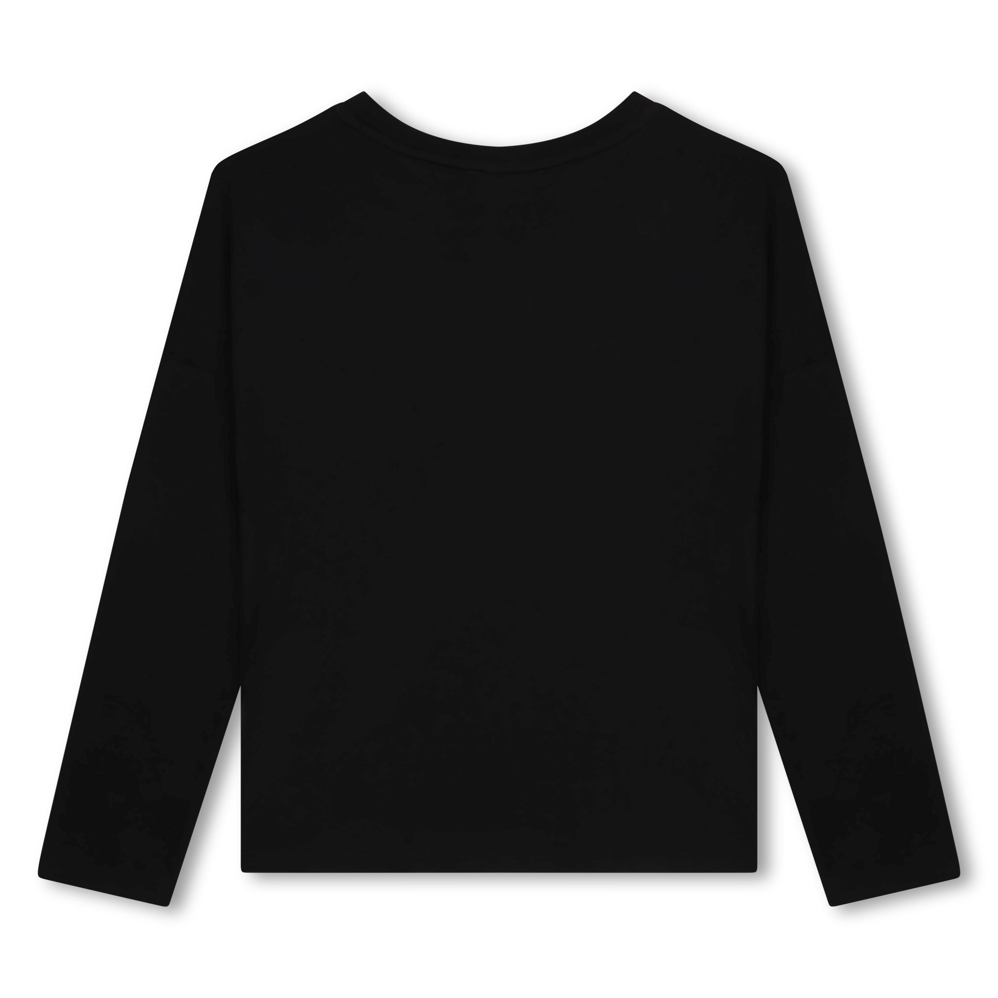 Girls Black Logo Cotton T-Shirt