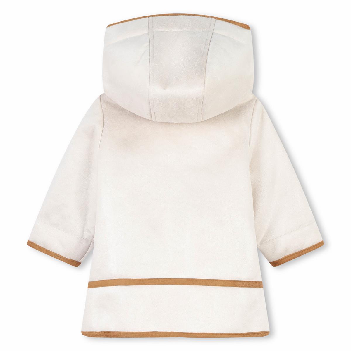 Baby Girls Beige Hooded Coat