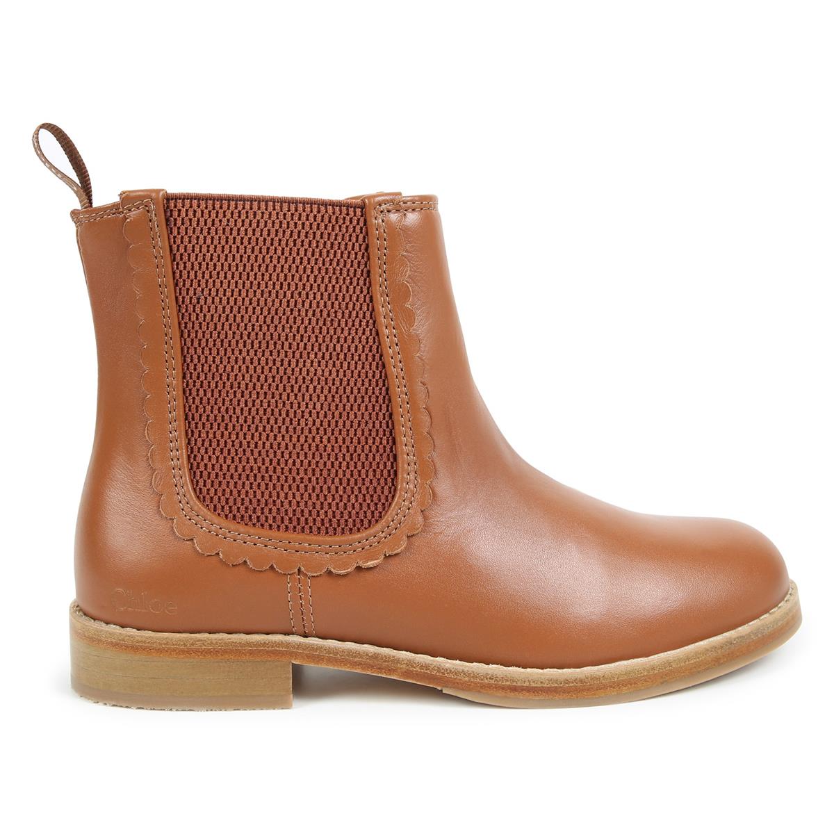 Girls Light Brown Short Boots