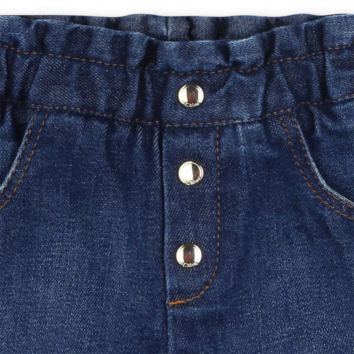 Baby Girls Blue Denim Trousers