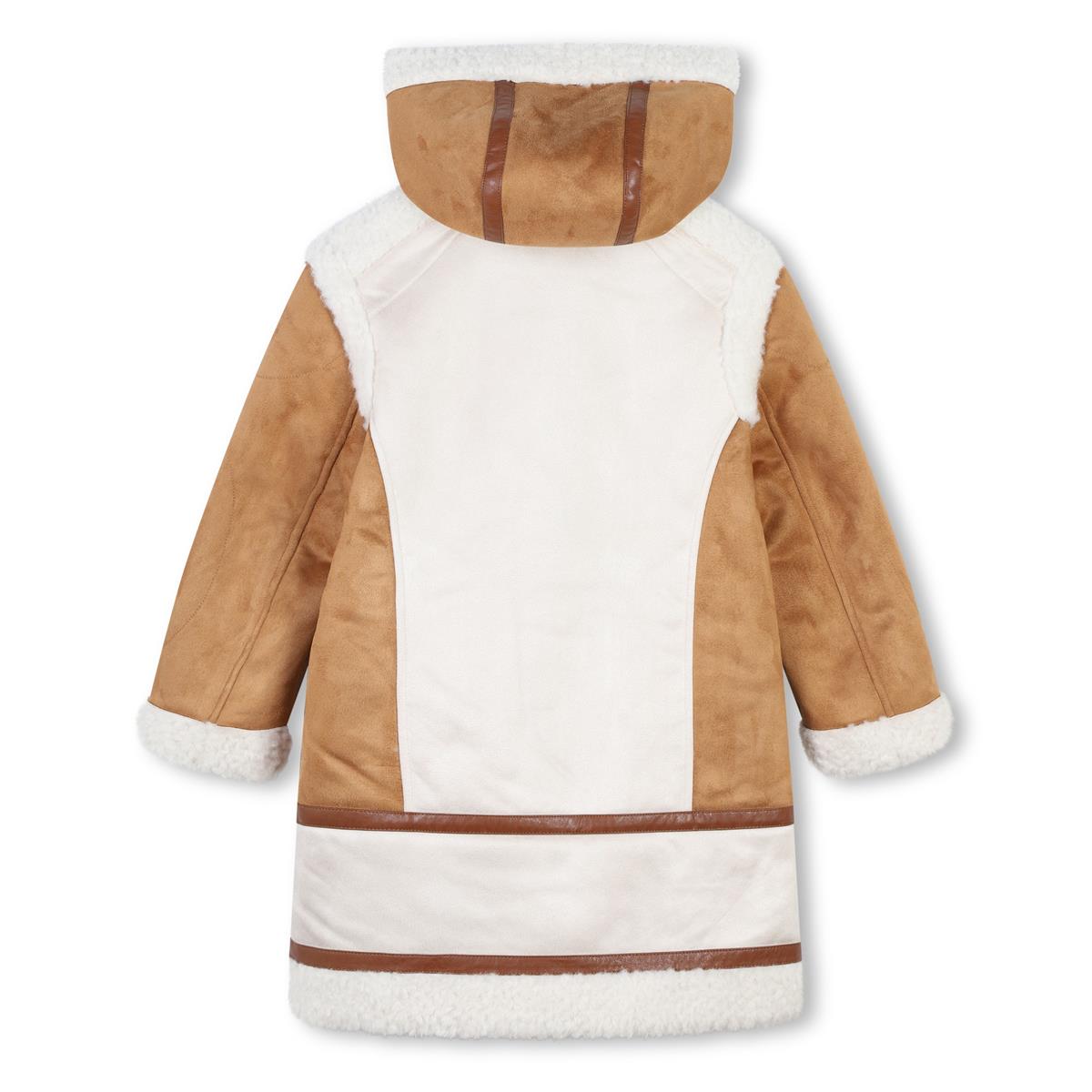 Girls Brown Hooded Coat
