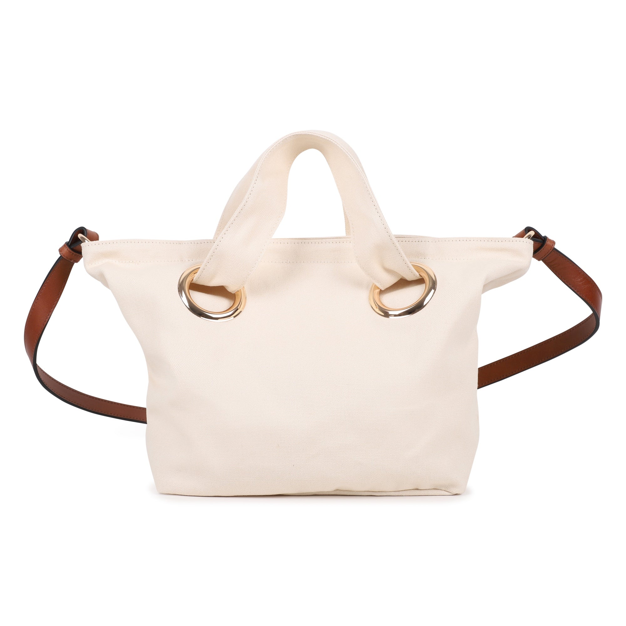 Girls Beige Embroidered Logo Handbag(W40 x H25 x D12 cm)