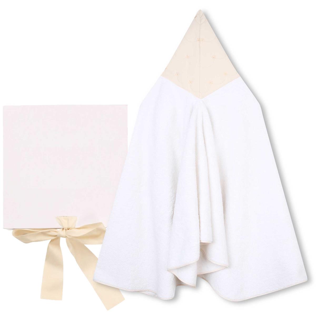 Girls White Bath Towel