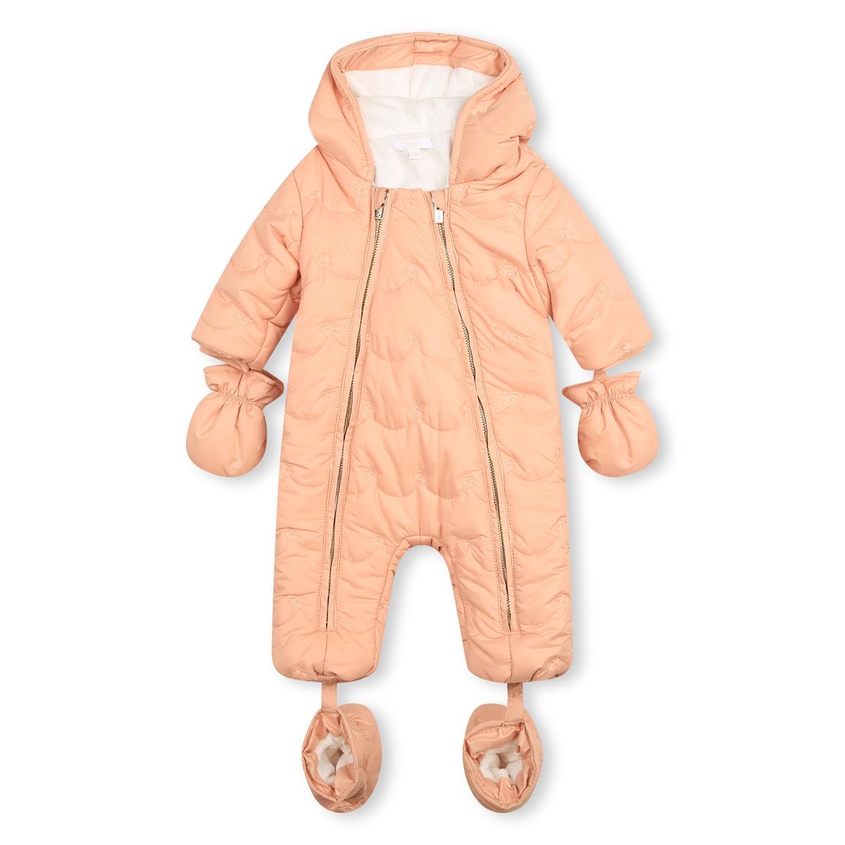 Baby Girls Pink Padded Babysuit