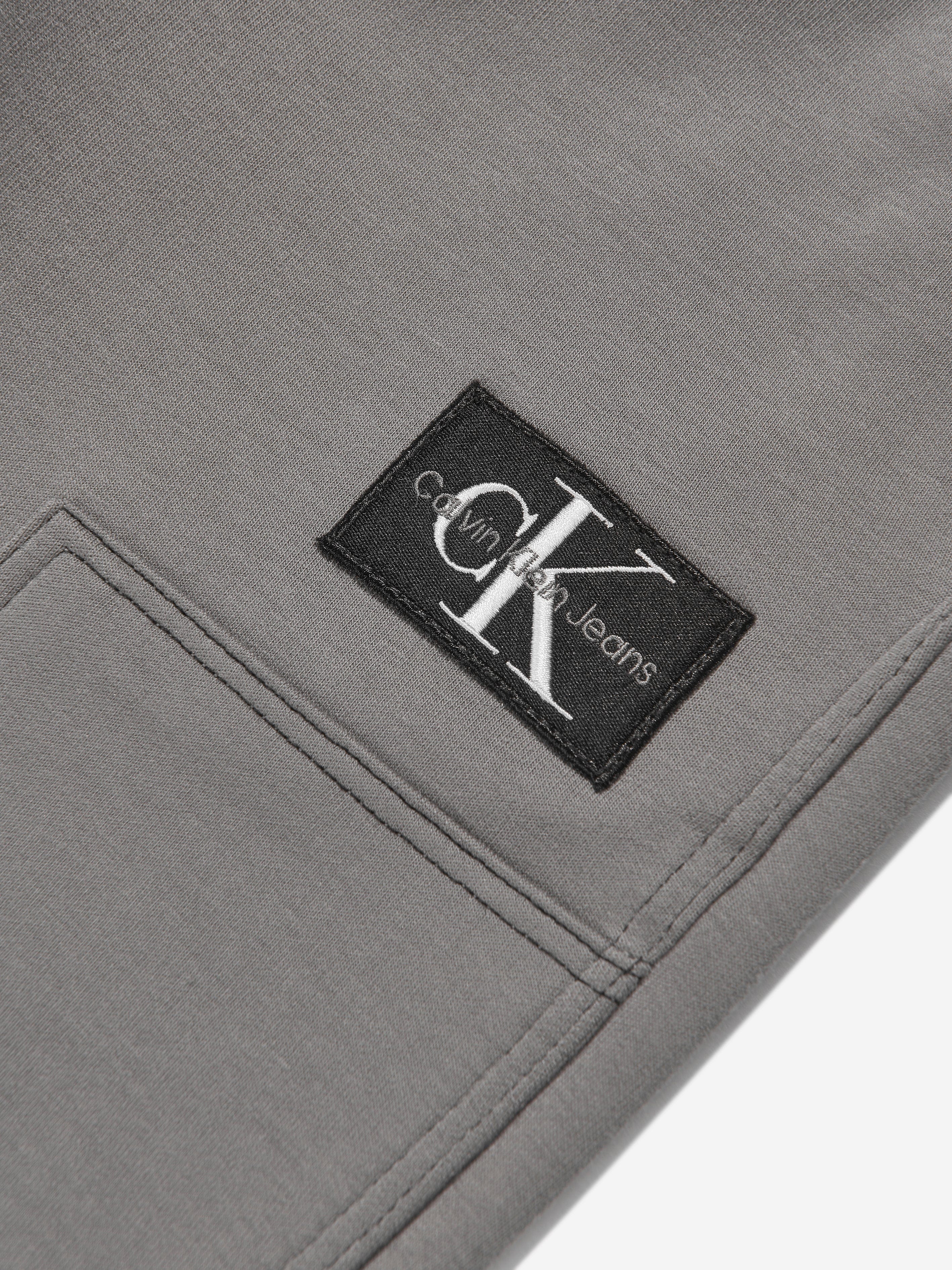 Calvin Klein Boys Silk Spacer Workwear Joggers in Grey