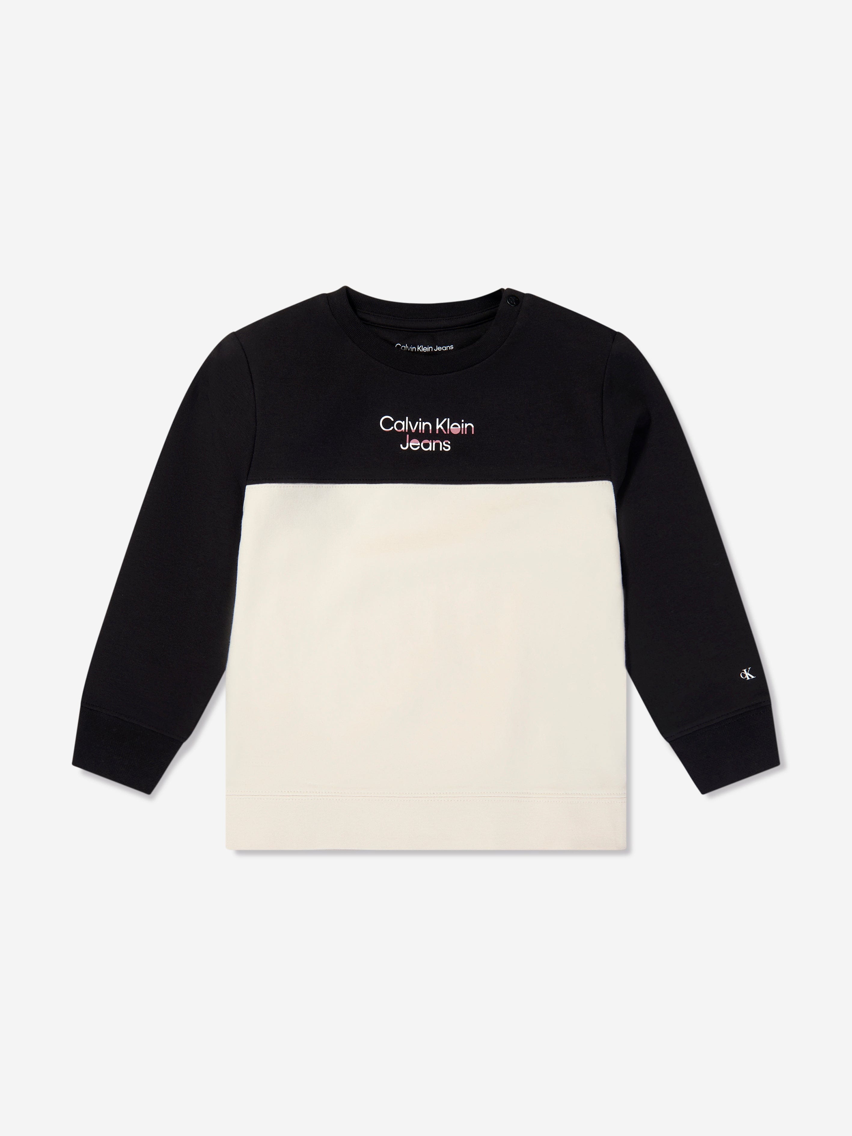 Calvin Klein Baby Hero Logo Colourblock Tracksuit in Black