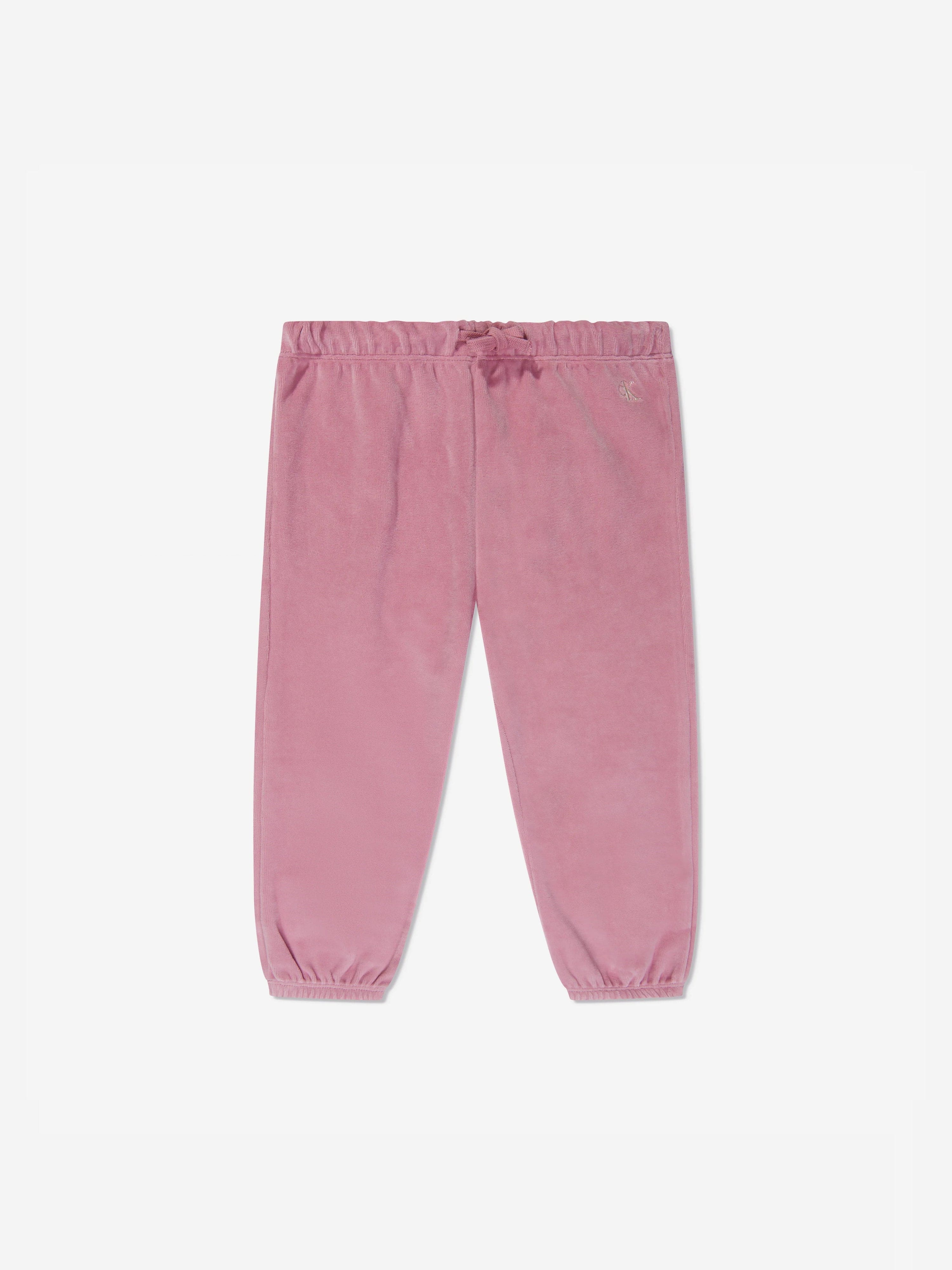Calvin Klein Baby Girls Velvet 3 Piece Gift Set in Pink