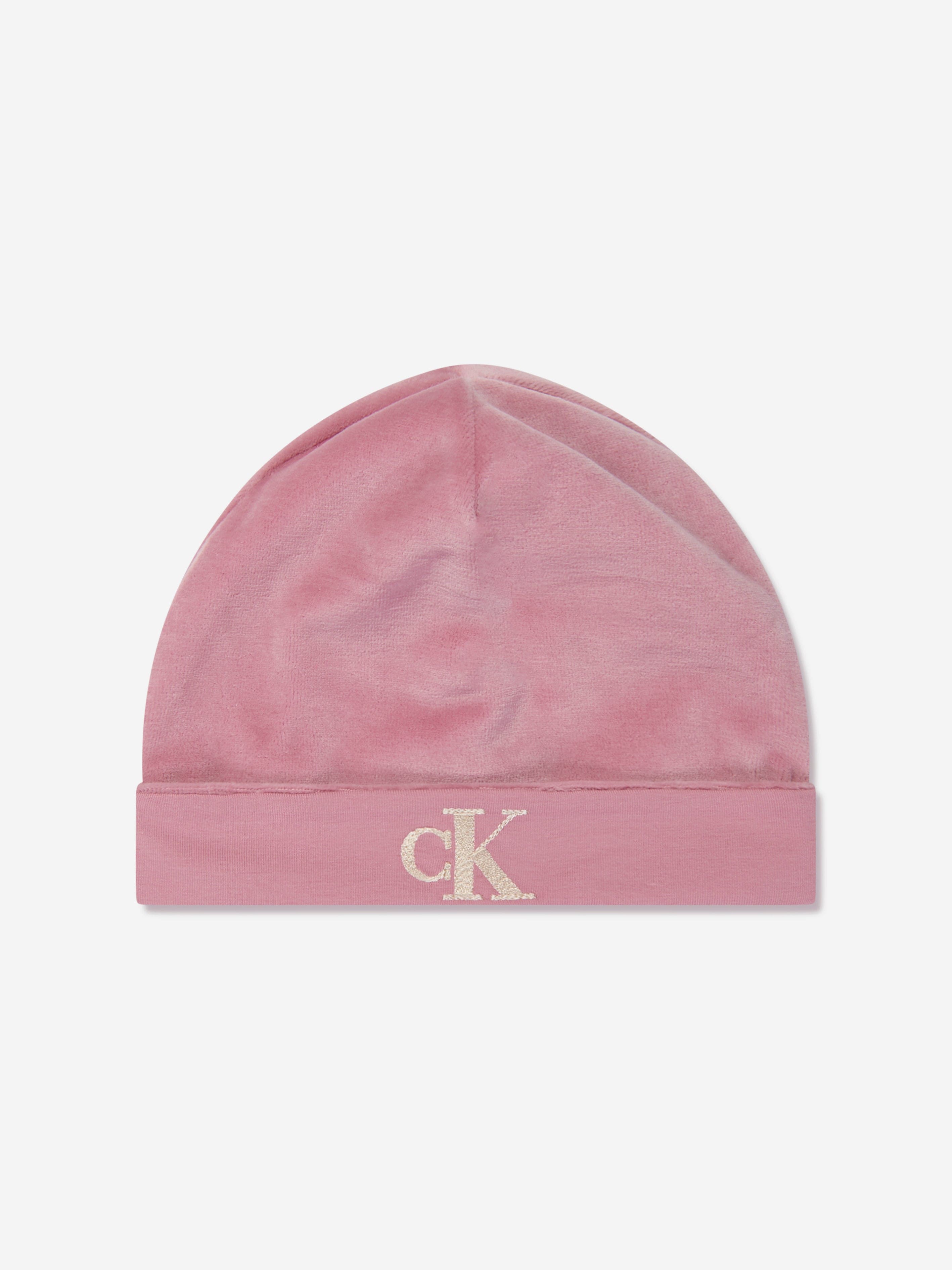 Calvin Klein Baby Girls Velvet 3 Piece Gift Set in Pink