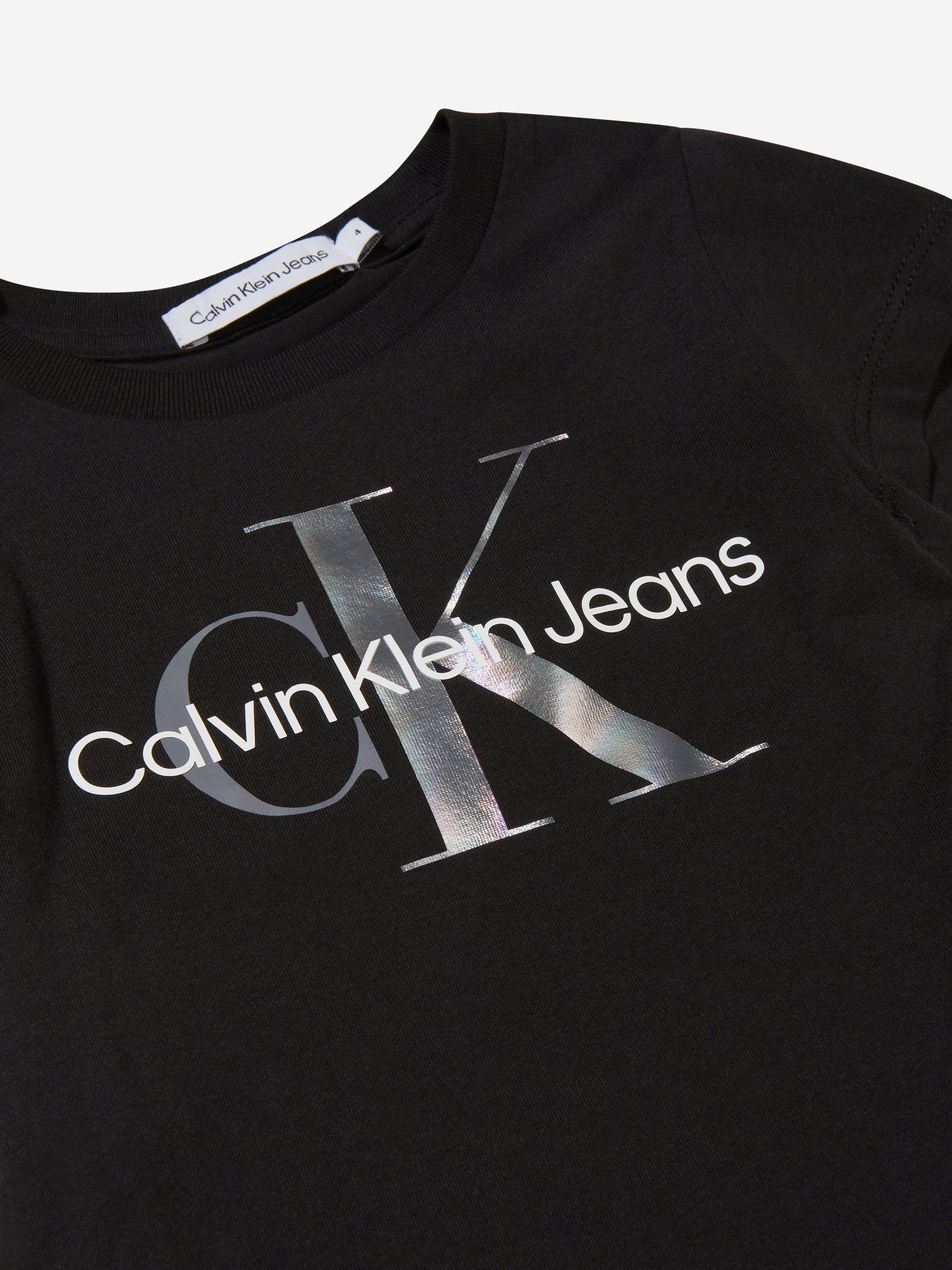 Calvin Klein Girls Cotton Monogram T-Shirt
