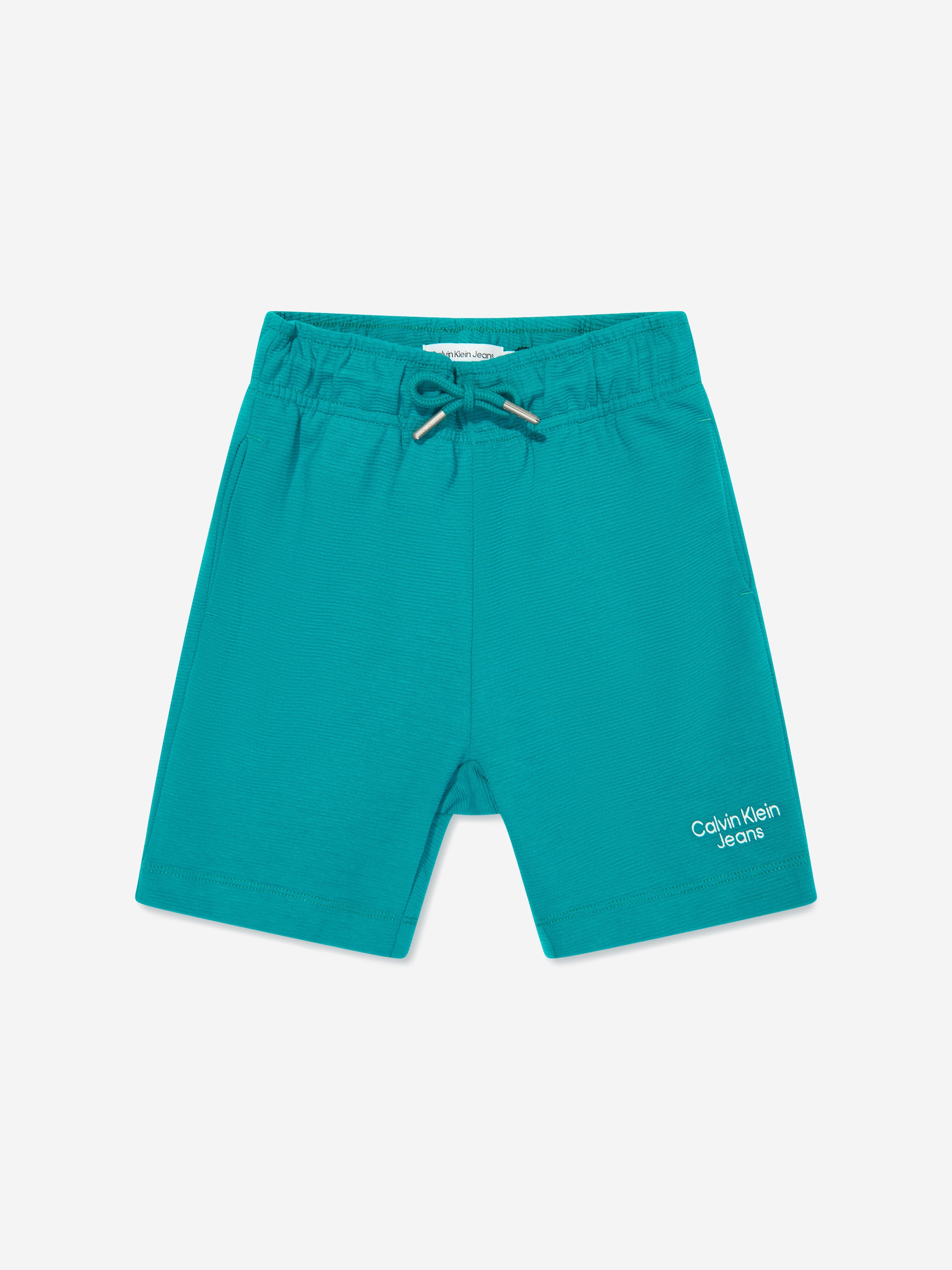Calvin Klein Boys Ottoman Relaxed Shorts Set in Green