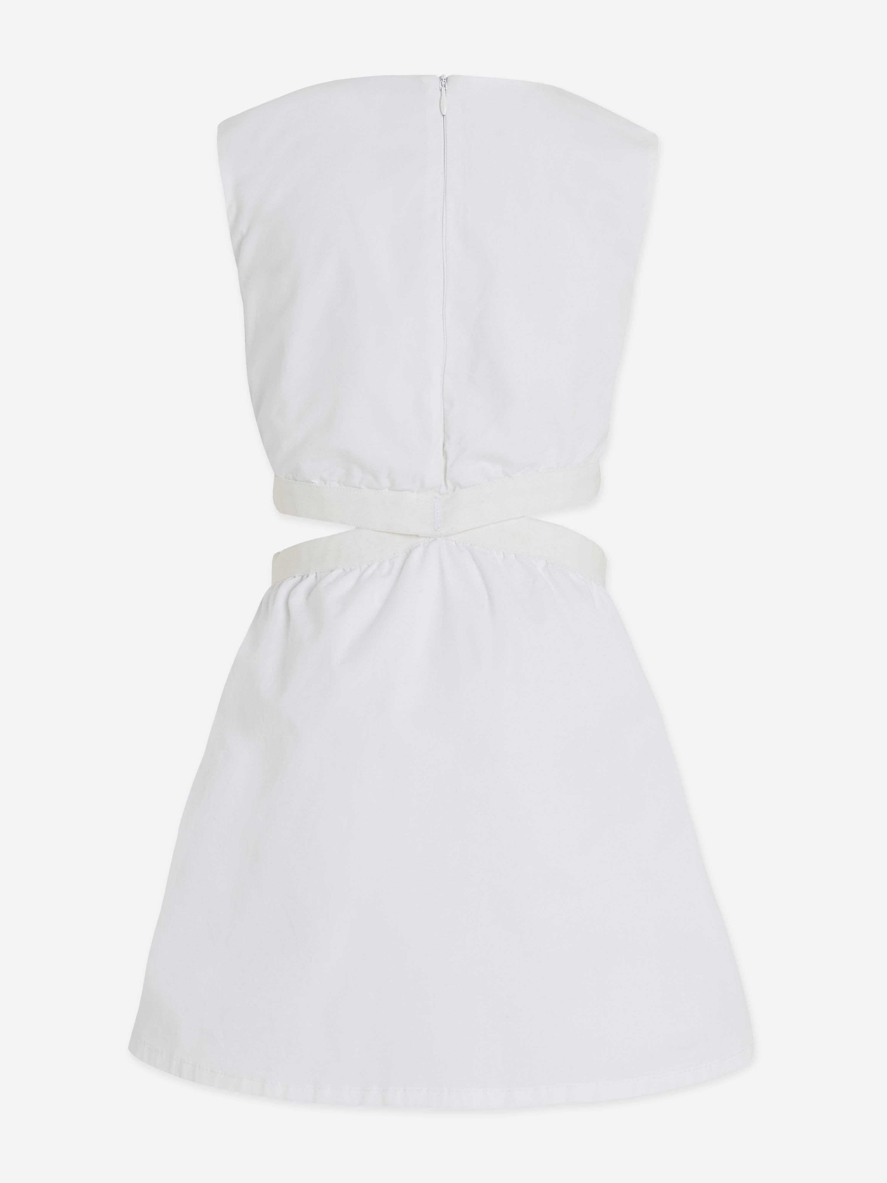 Calvin Klein Girls Minimalistic Tape Dress in White