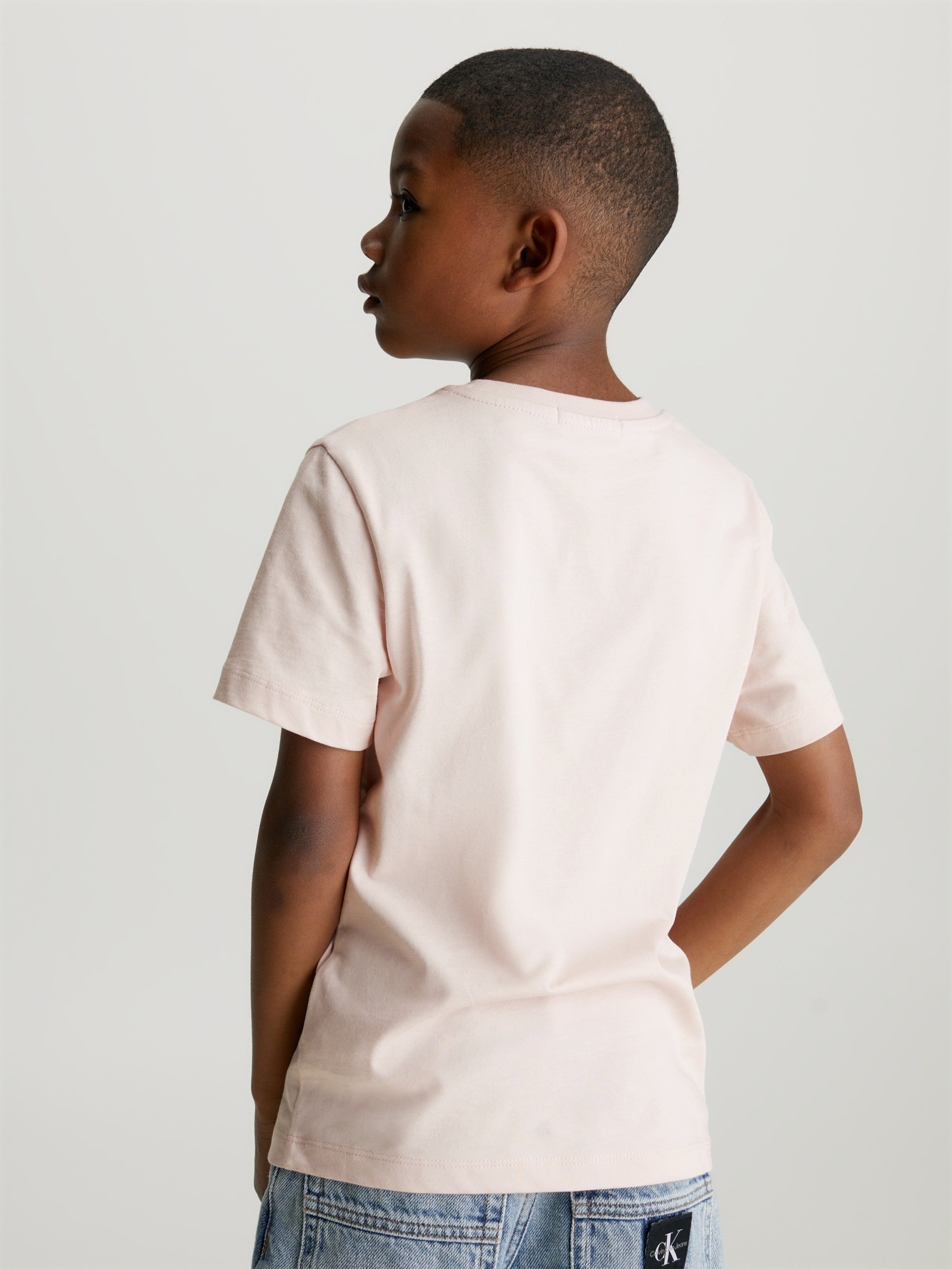 Calvin Klein Kids CK Monogram T-Shirt in Pink