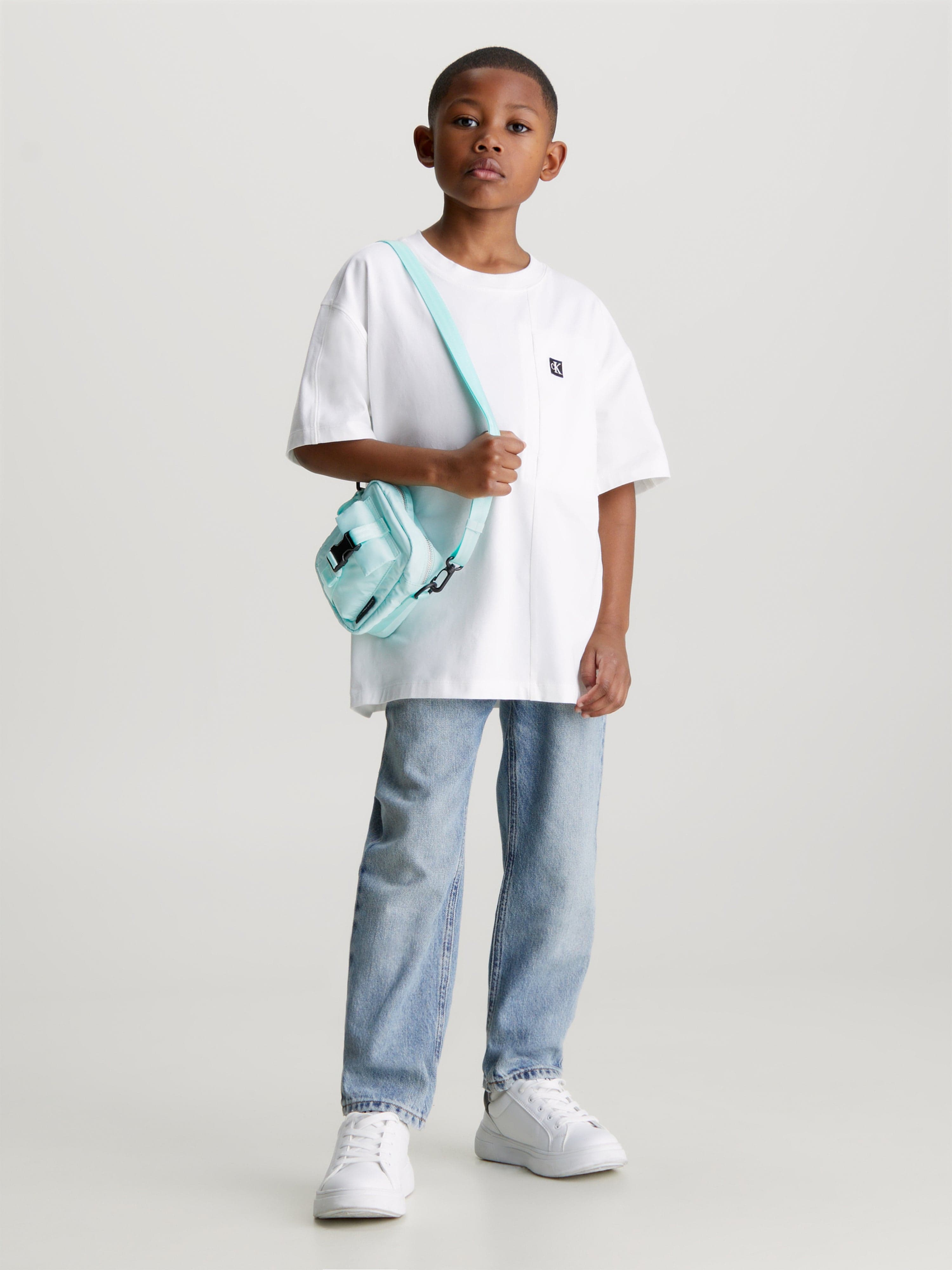 Calvin Klein Kids Crossbody Buckle Bag in Blue