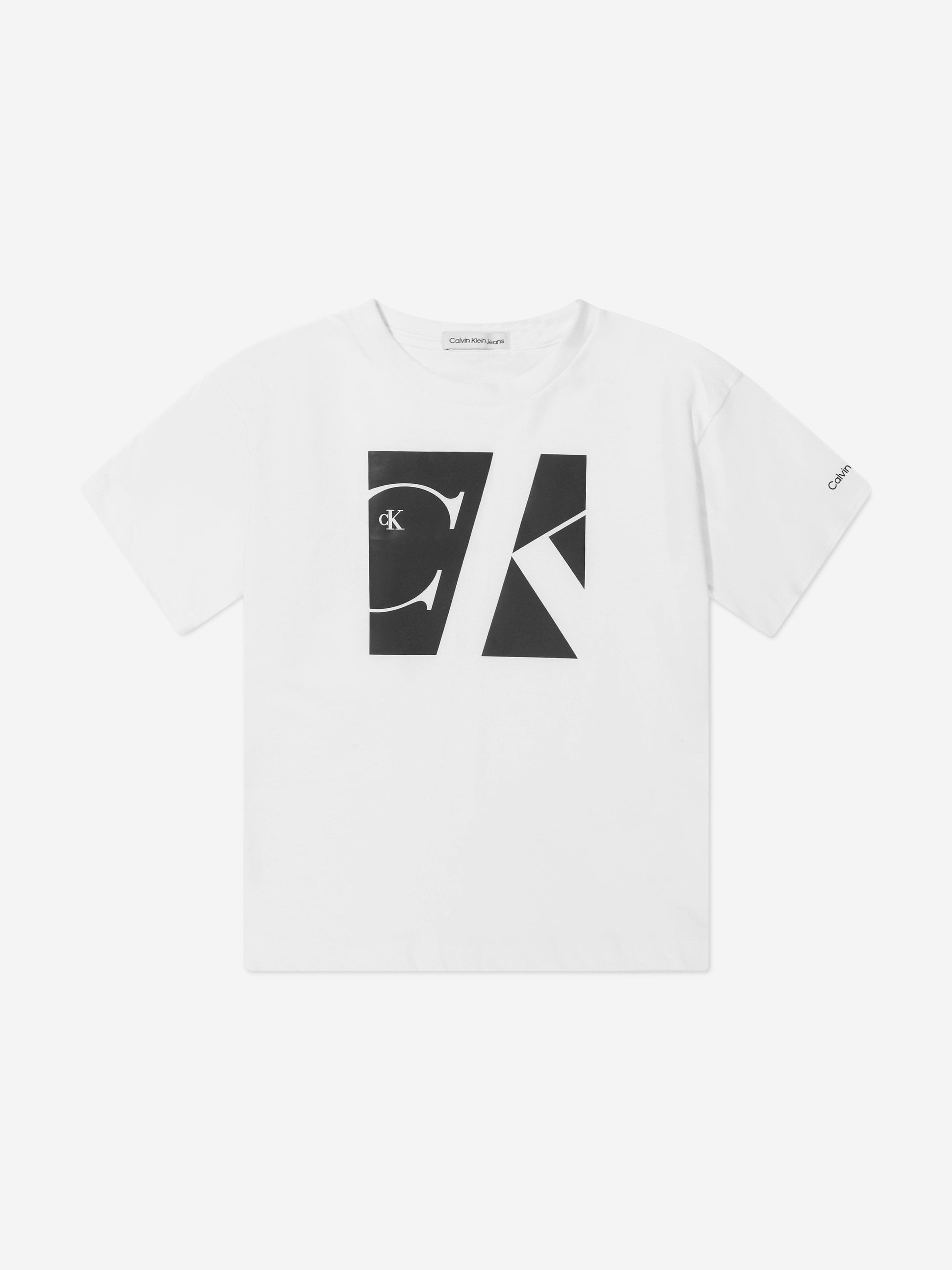 Calvin Klein Boys Organic Cotton Reflective Monogram T-Shirt