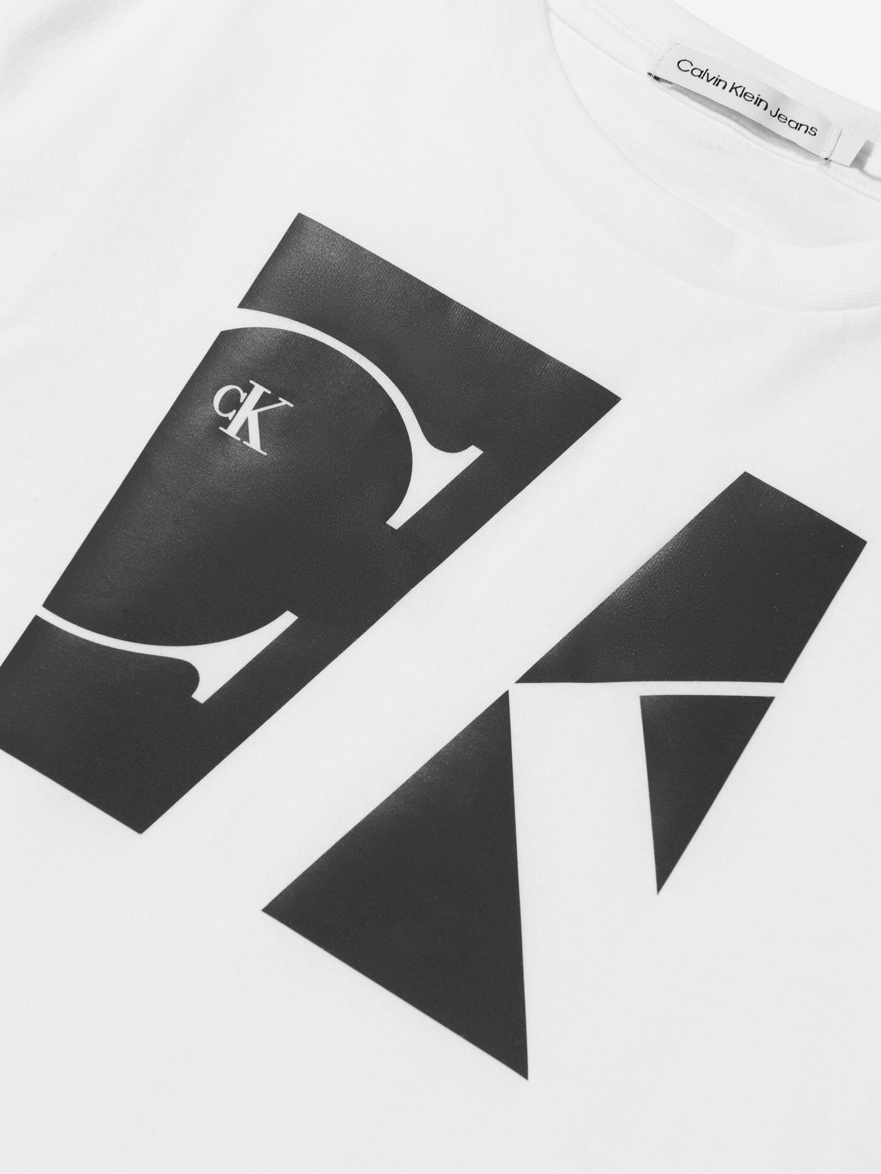 Calvin Klein Boys Organic Cotton Reflective Monogram T-Shirt