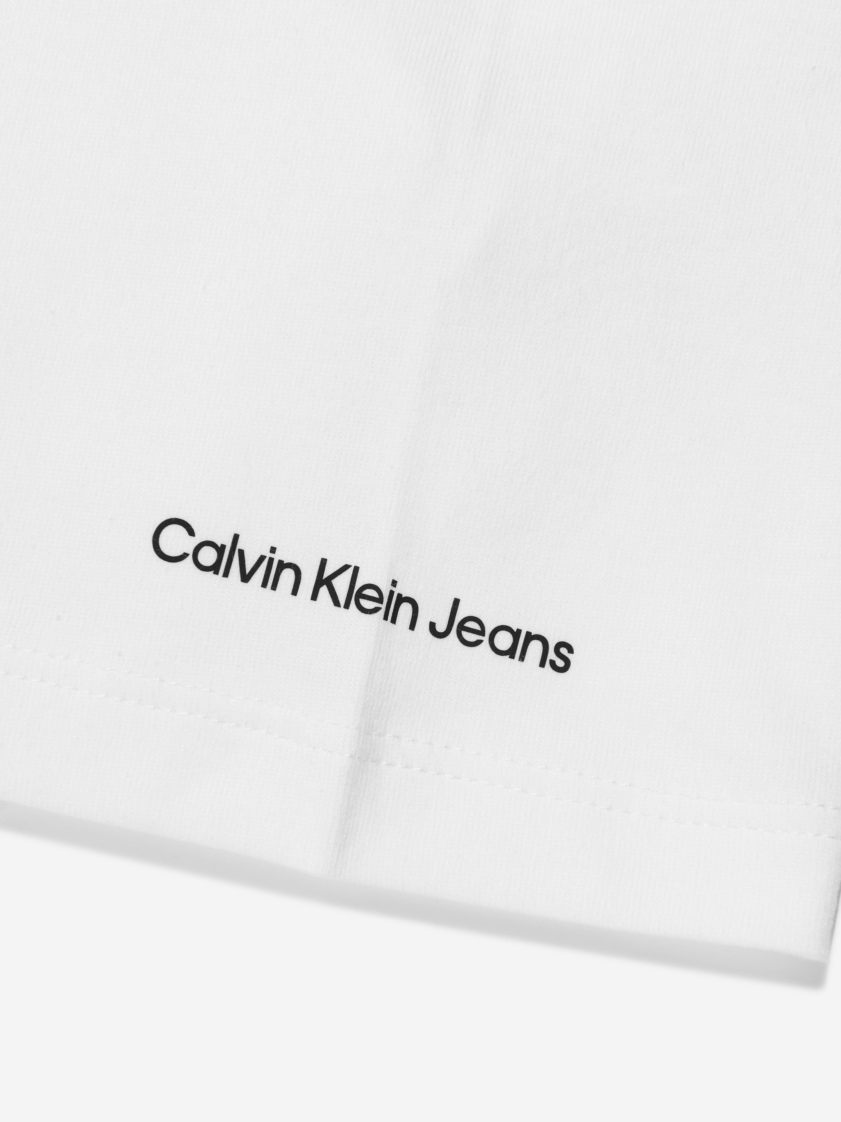 Calvin Klein Boys Organic Cotton Reflective Monogram T-Shirt