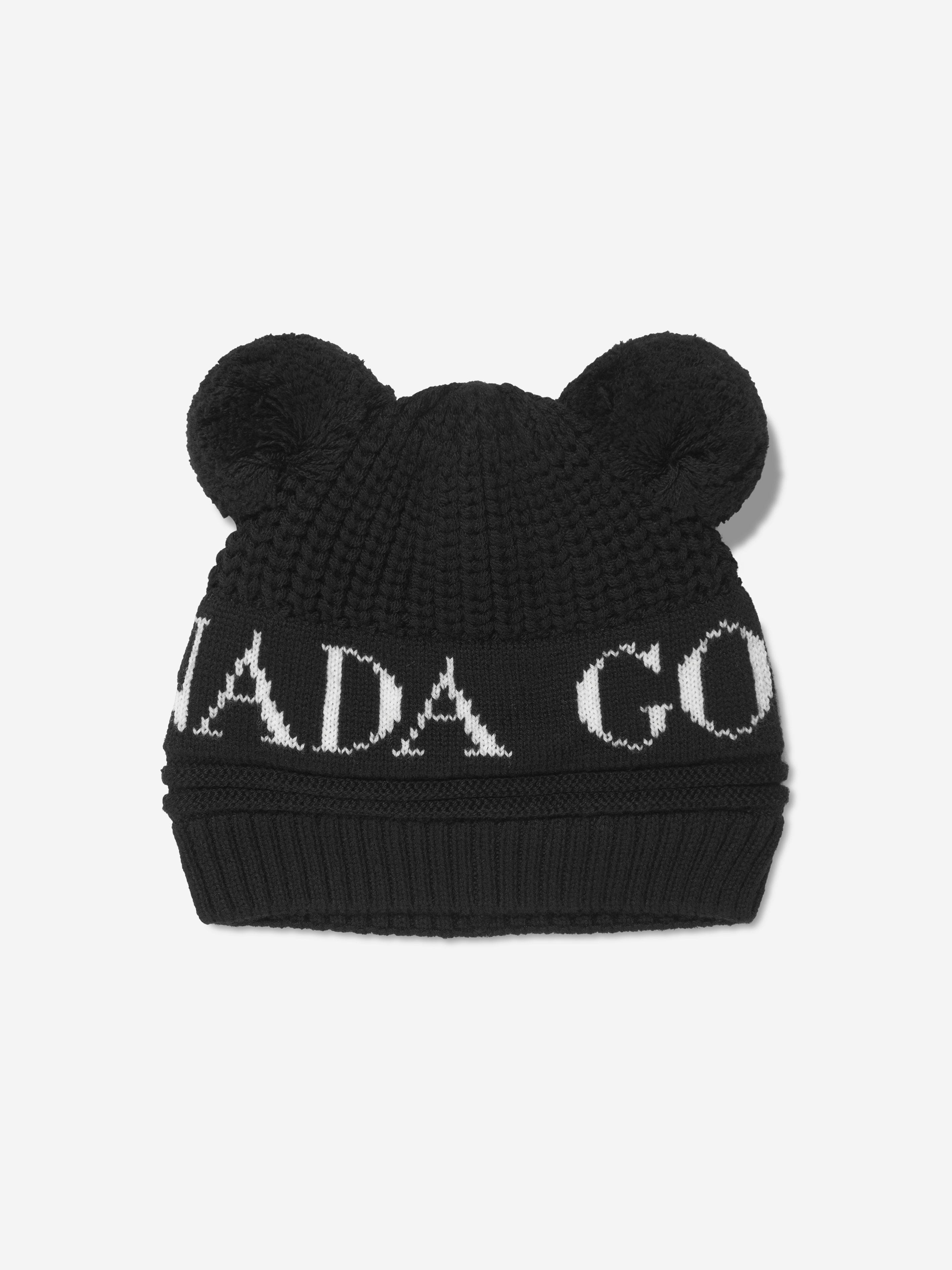 Baby Double Pom Hat in Black