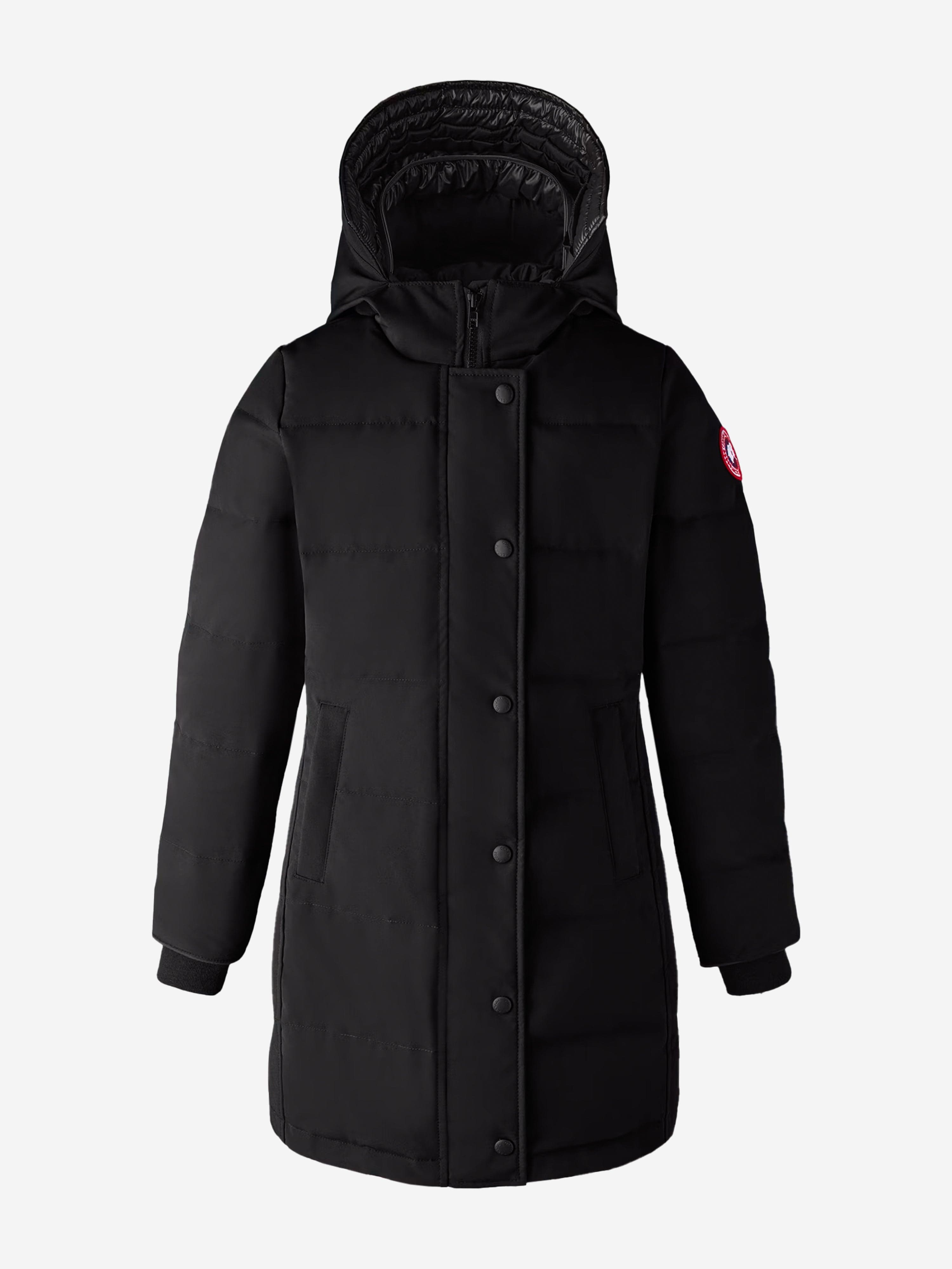 Girls Down Padded Juniper Parka Coat in Black