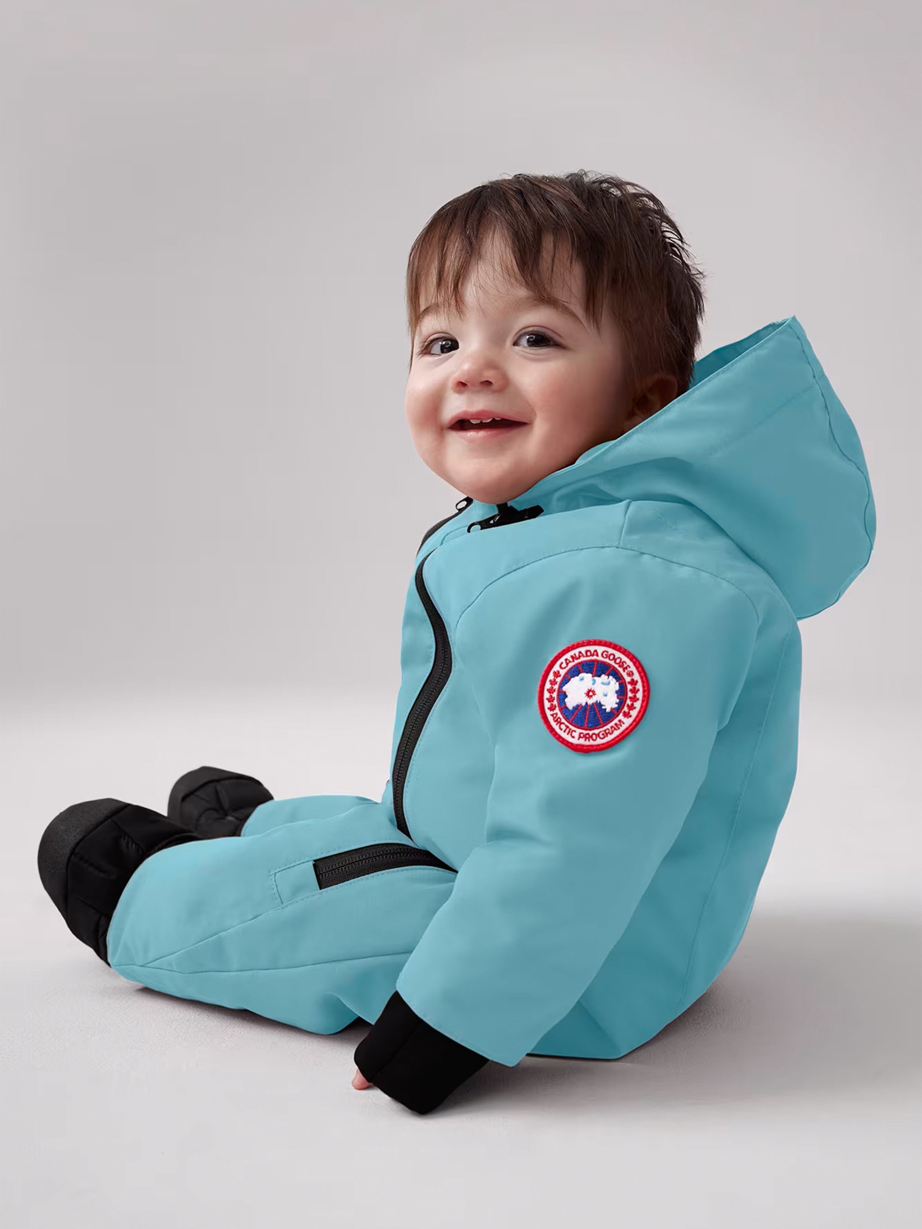 Baby Down Padded Lamb Snowsuit in Blue