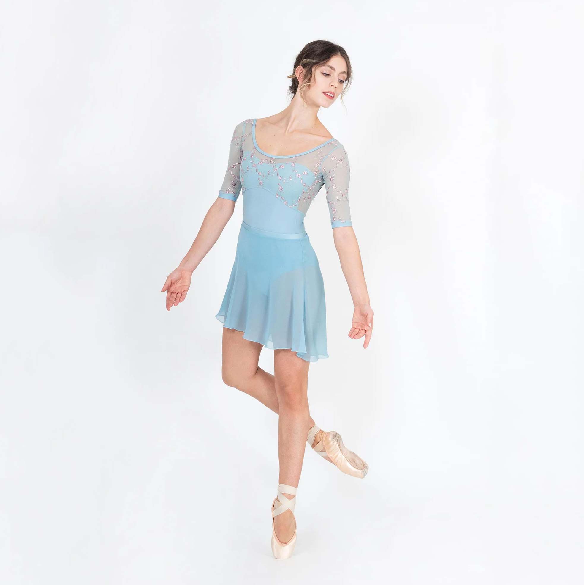 Women Light Blue "Svetlana" Ballet Onesies(CD25063-2/L37+TRD42)
