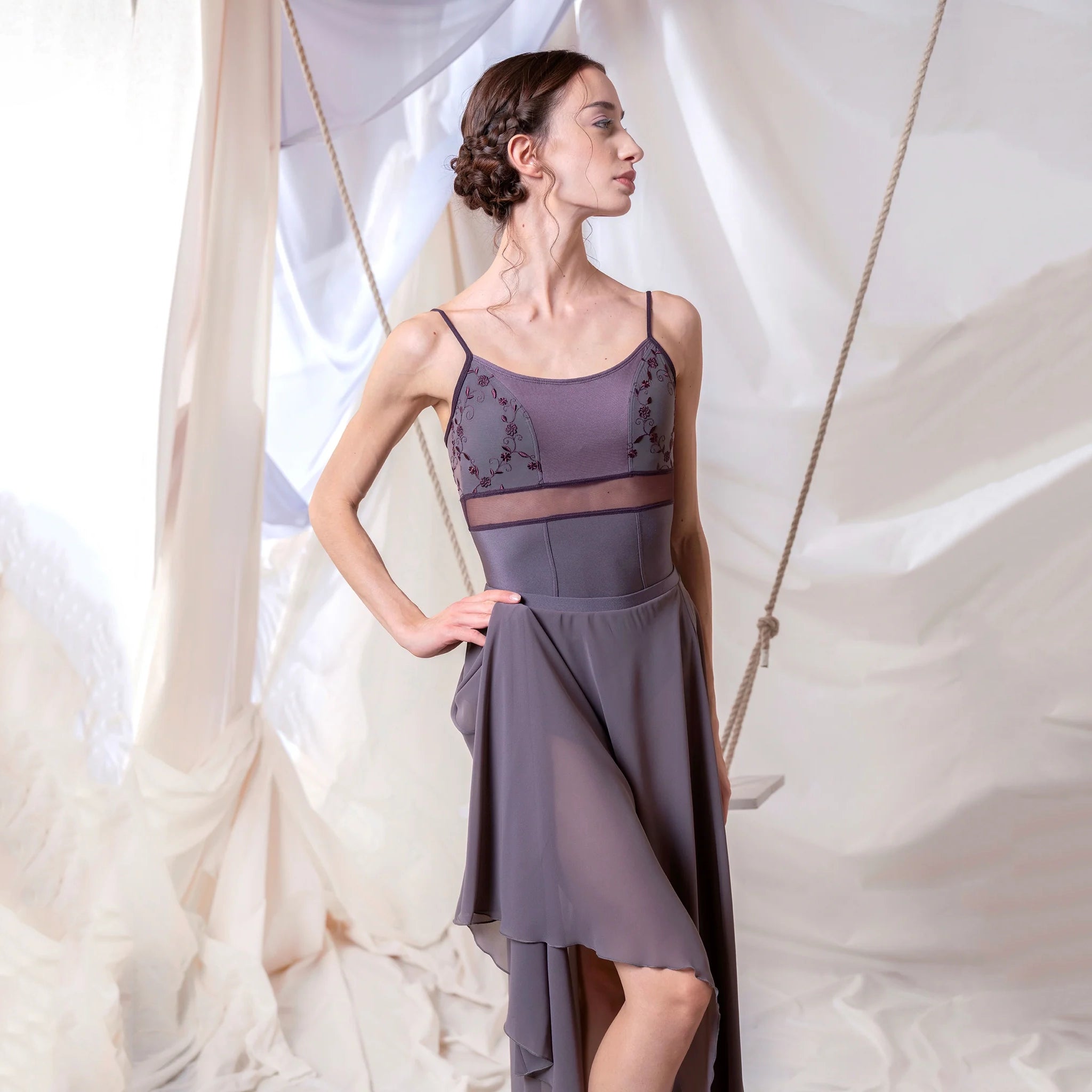 Women Dark Purple "BRIGID" Ballet Onesies(CD26113-3/L44+L44+TRD53+L74+TP23)