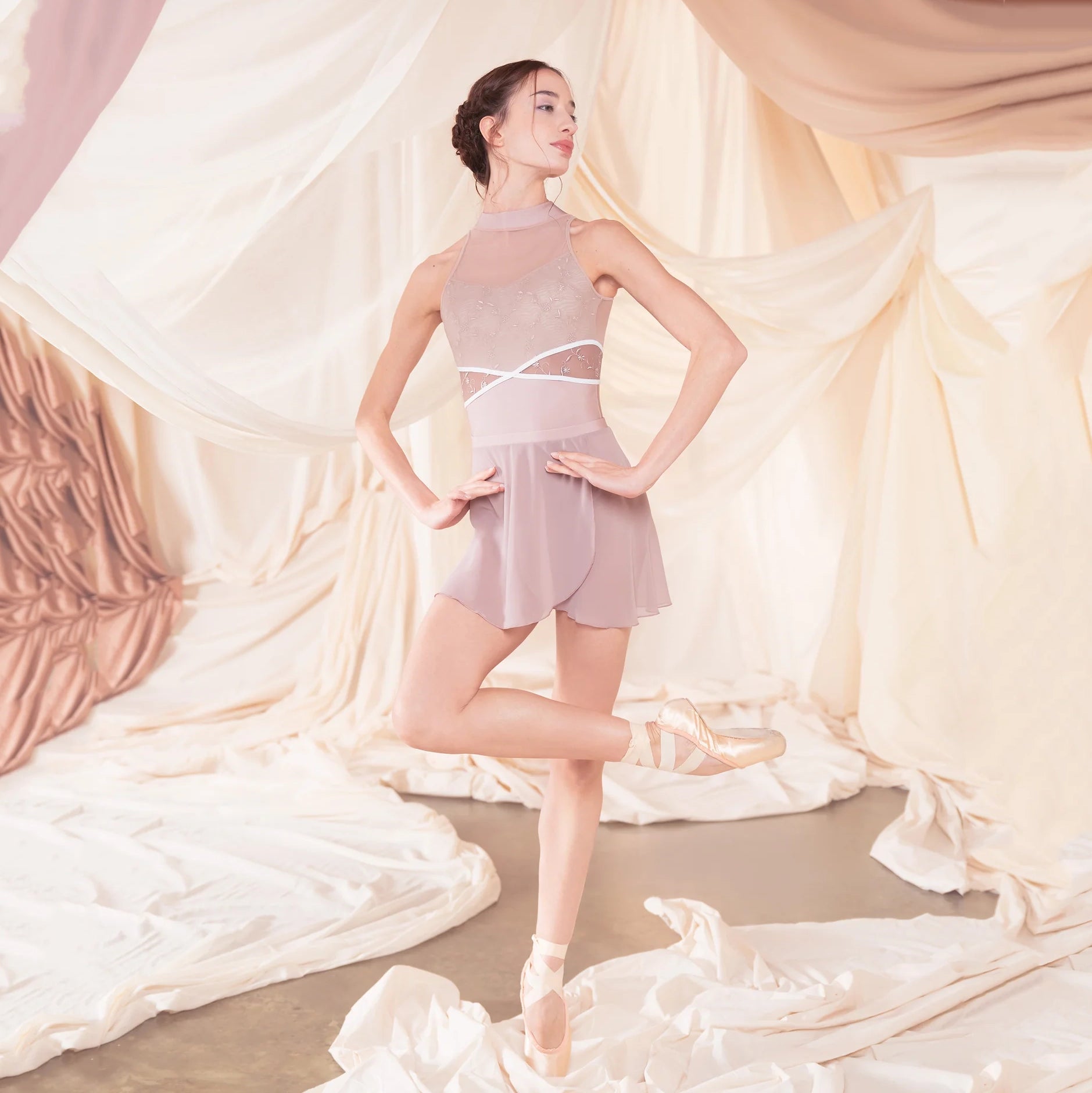 Women Rose "PANDIA" Ballet Onesies(CD26121-1/L09+L01R+TRD59+TP40+L01R+L09)