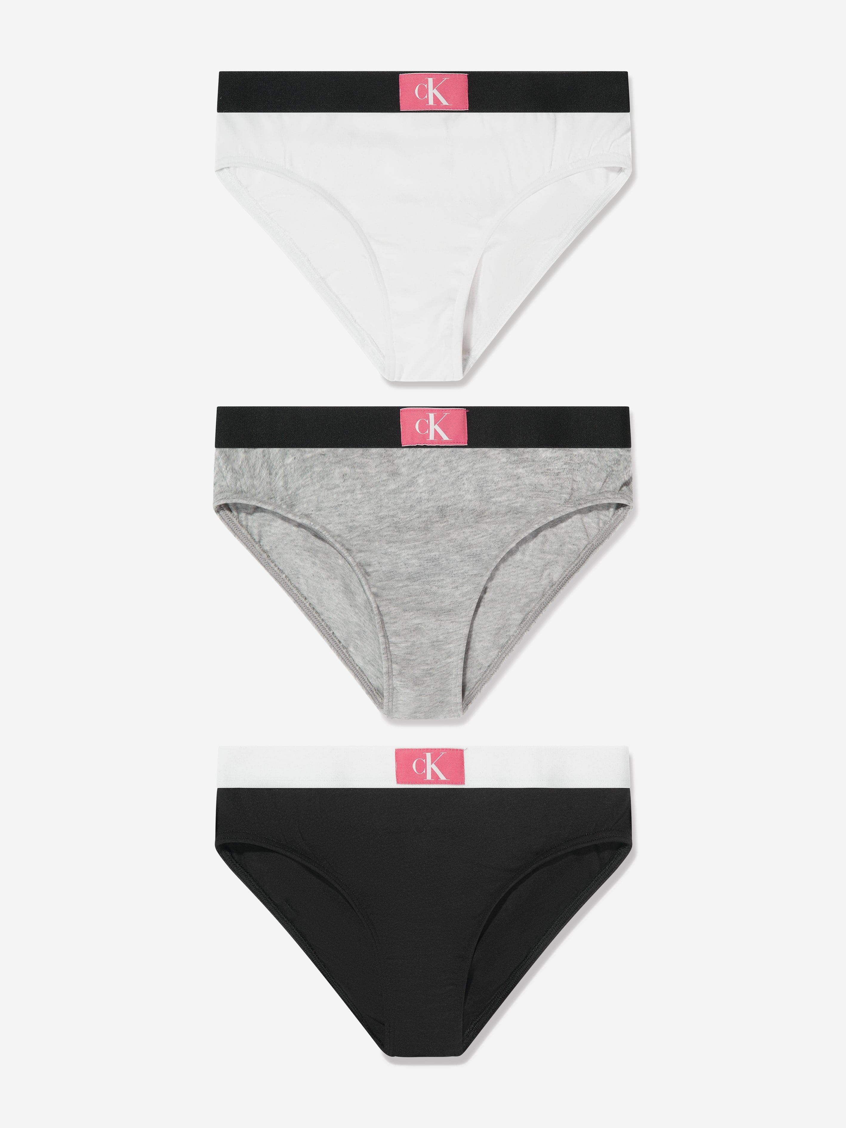 Calvin Klein Girls Bikini Knickers Set (3 Pack) in White