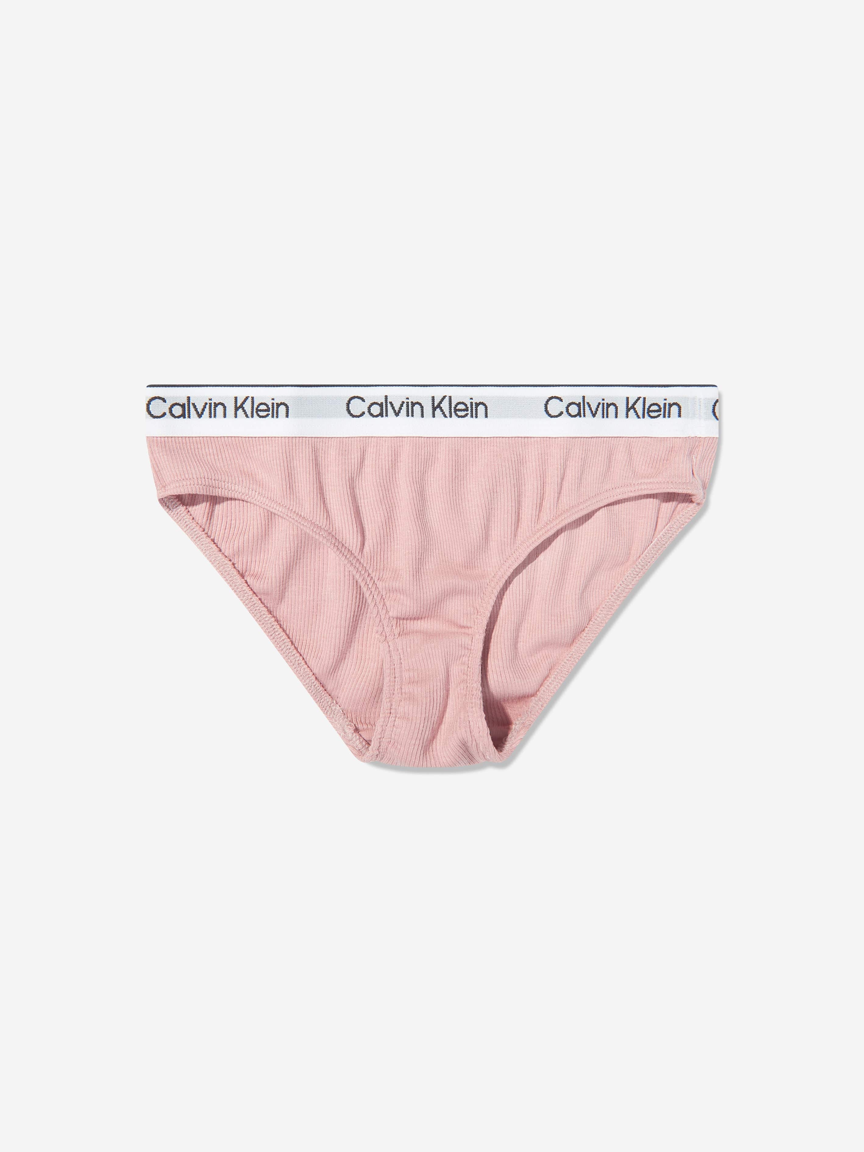 Calvin Klein Girls 2 Pack Bikini Kinickers Set in Pink
