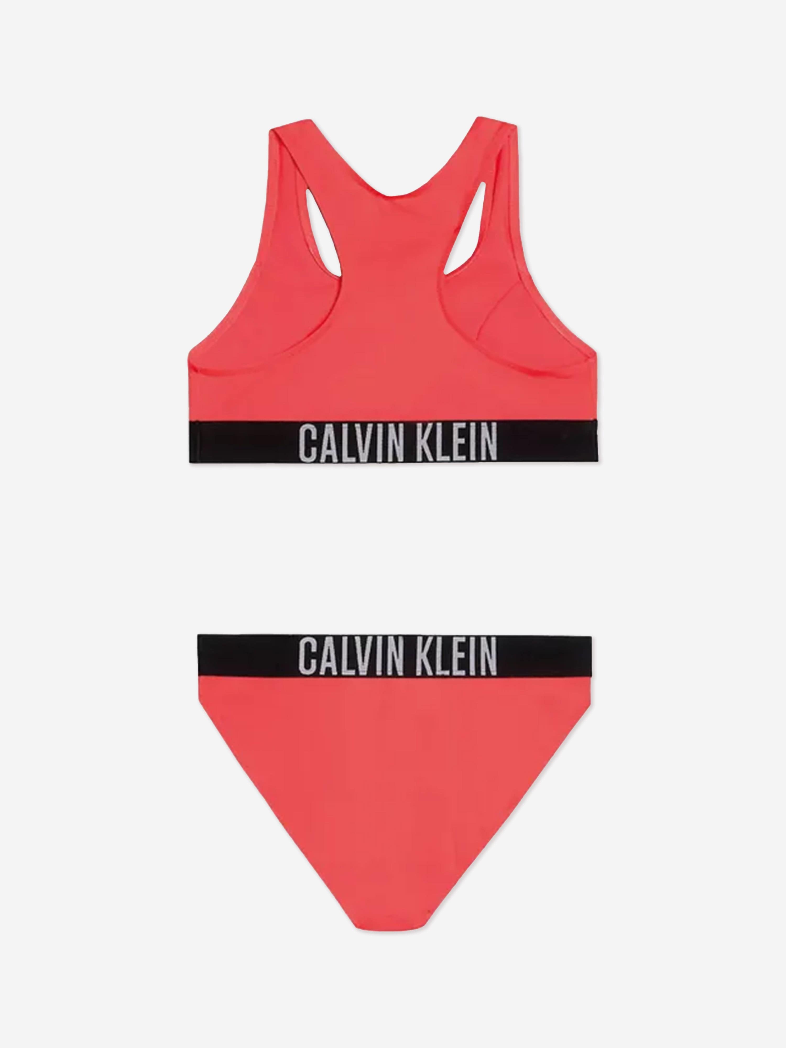Calvin Klein Girls Bralette Bikini Set in Red