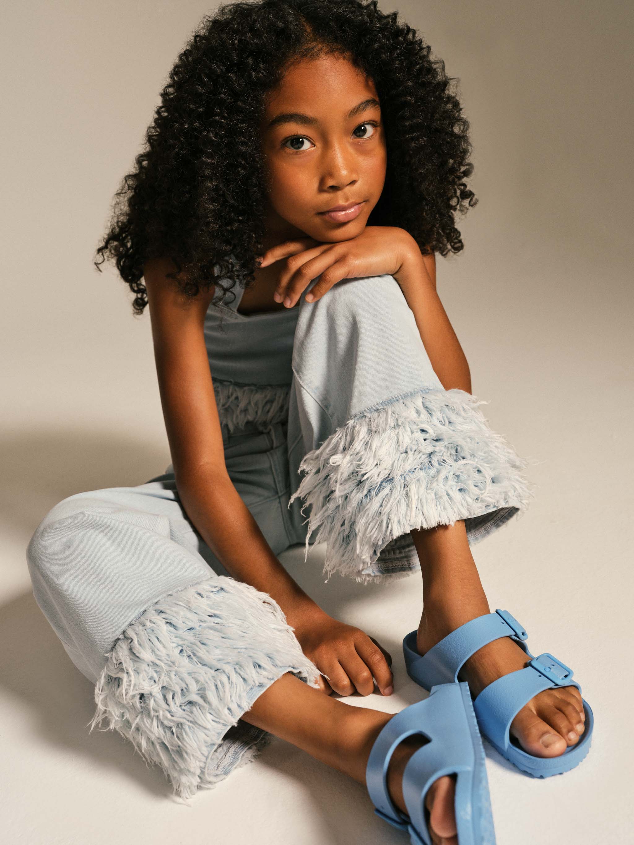 DL1961 Girls Lily Wide Leg Jeans in Blue