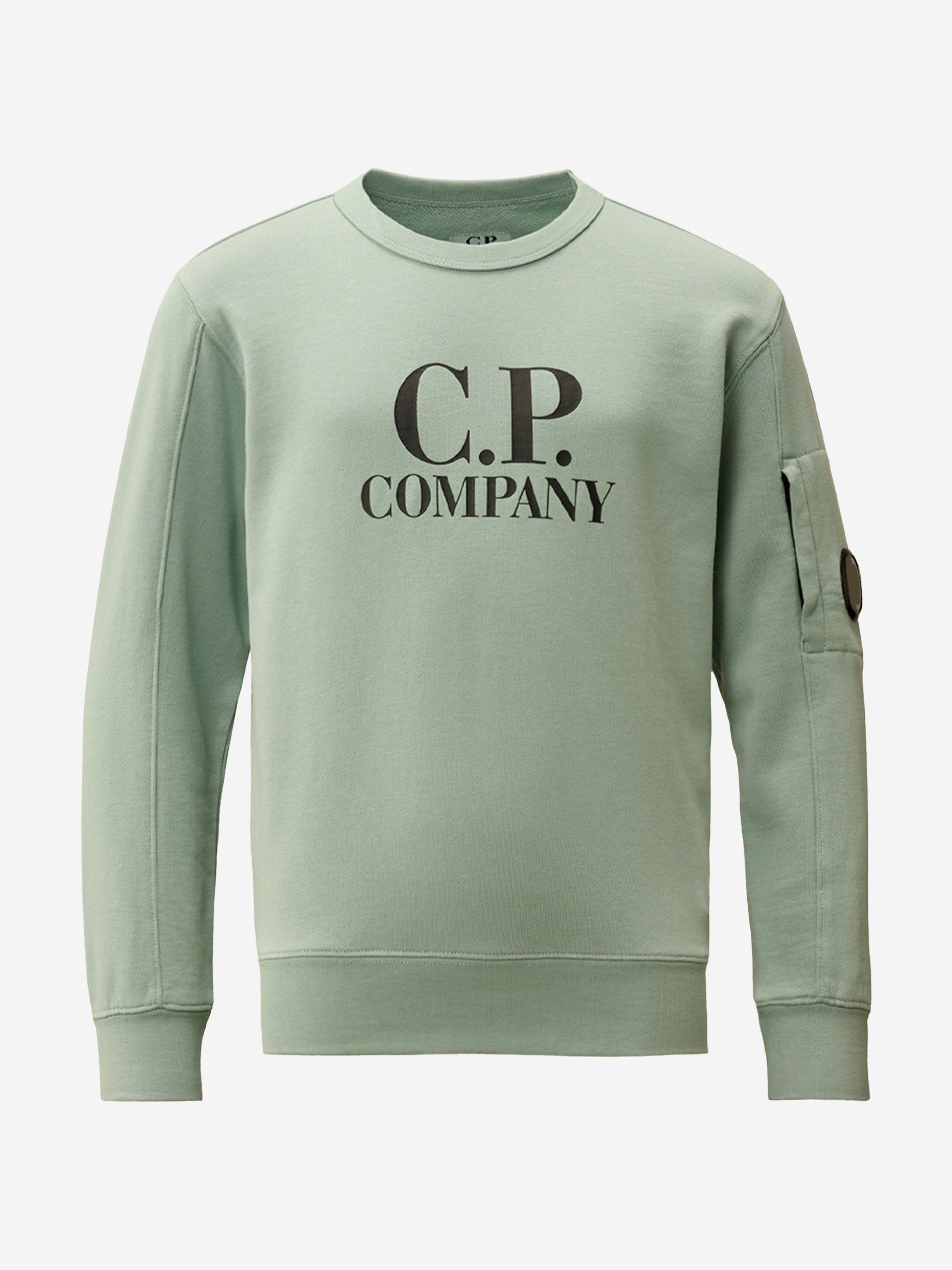 C.P. Company Boys Logo Sweatshirt in Green