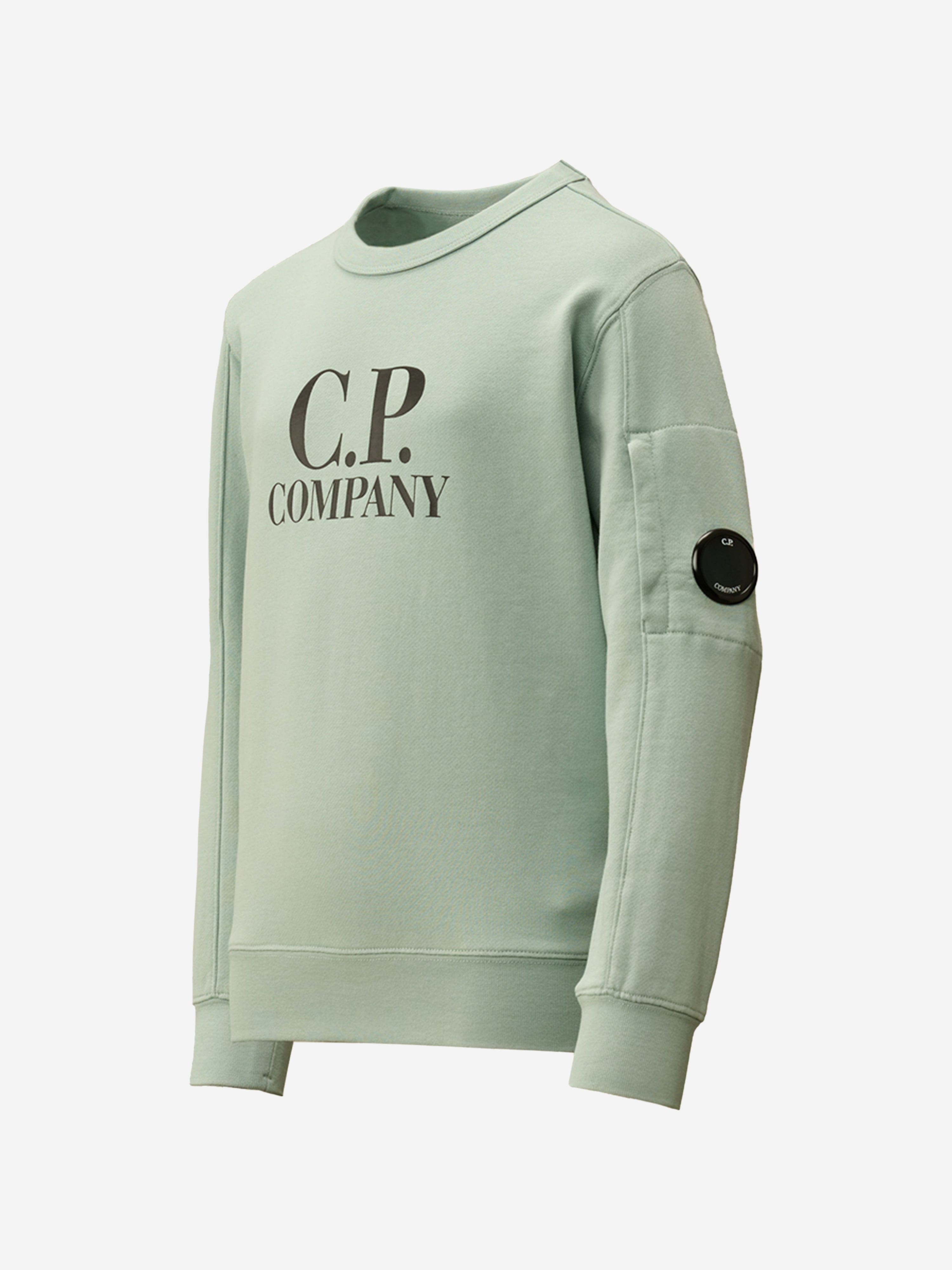 C.P. Company Boys Logo Sweatshirt in Green